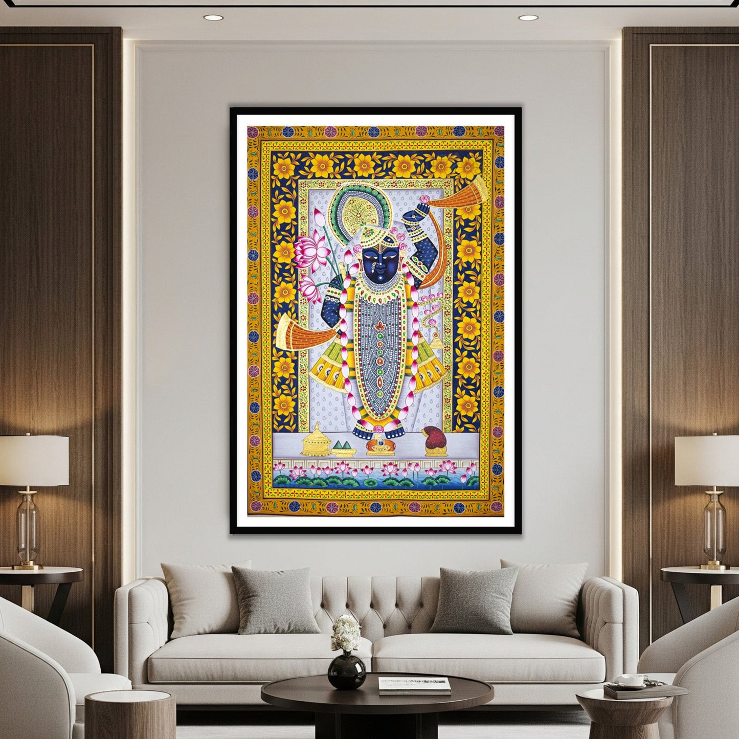 Shrinathji Pichwai Painting | Traditional Indian Pichwai Art for Wall Decor