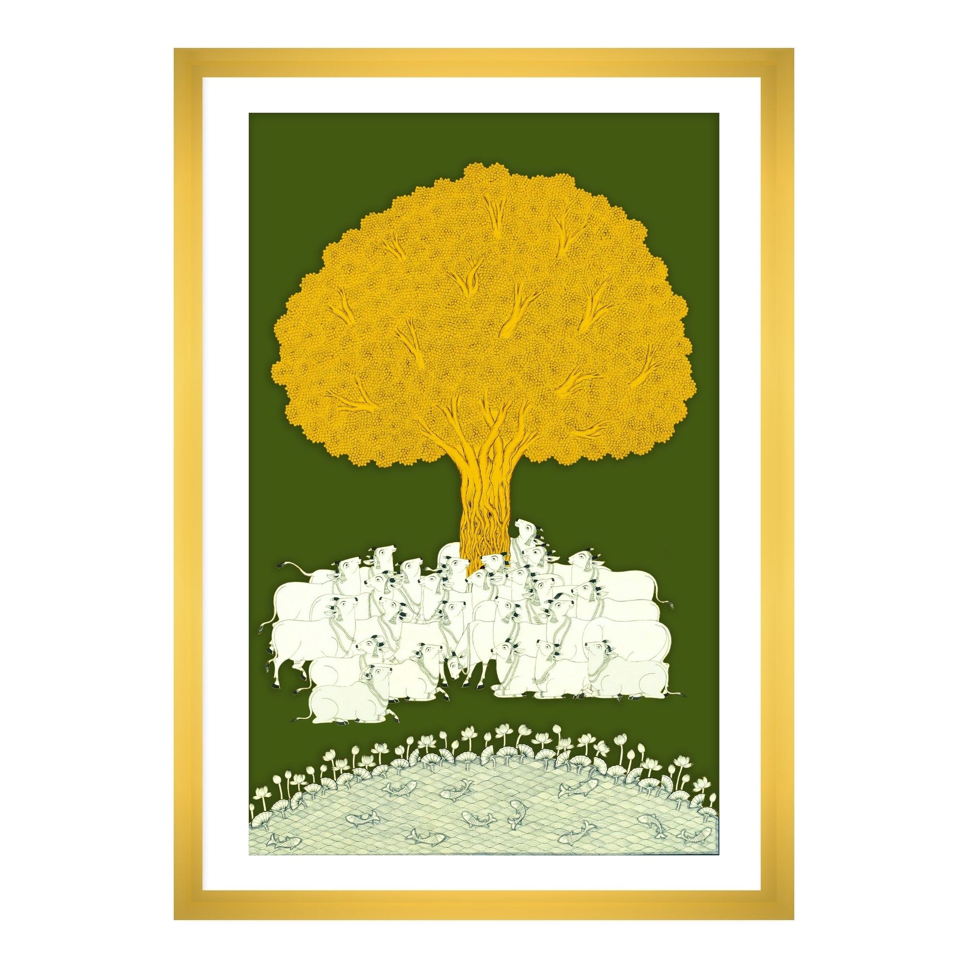 Tree of life indian painting | Traditional Pichwai Painting for Home Decor - The Atrang