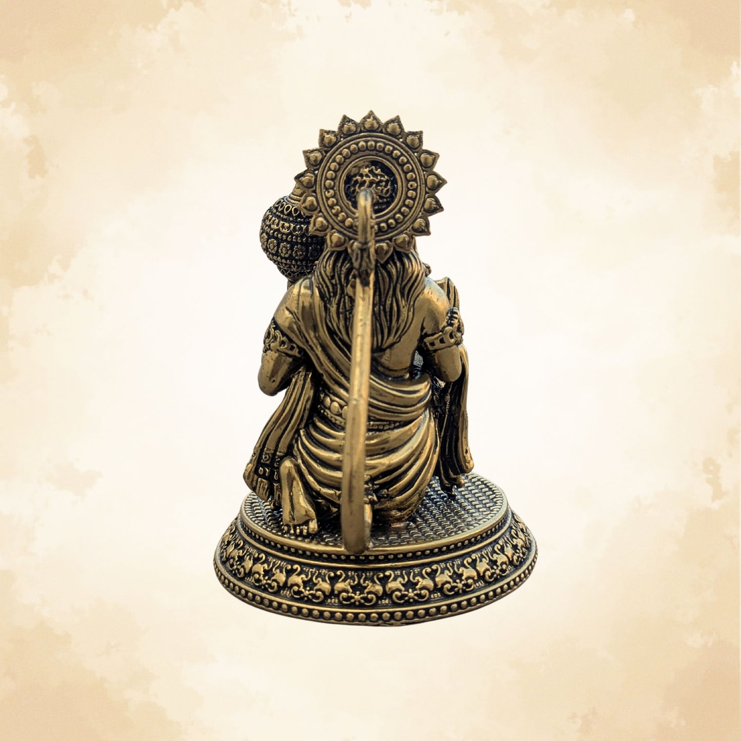 Brass Hanuman Ji with Sotha Idol Handcrafted Vastu Protector & Spiritual Home Decor