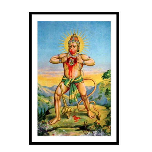 Hanuman Hriday Vidaaran by Raja Ravi Varma Wall Art