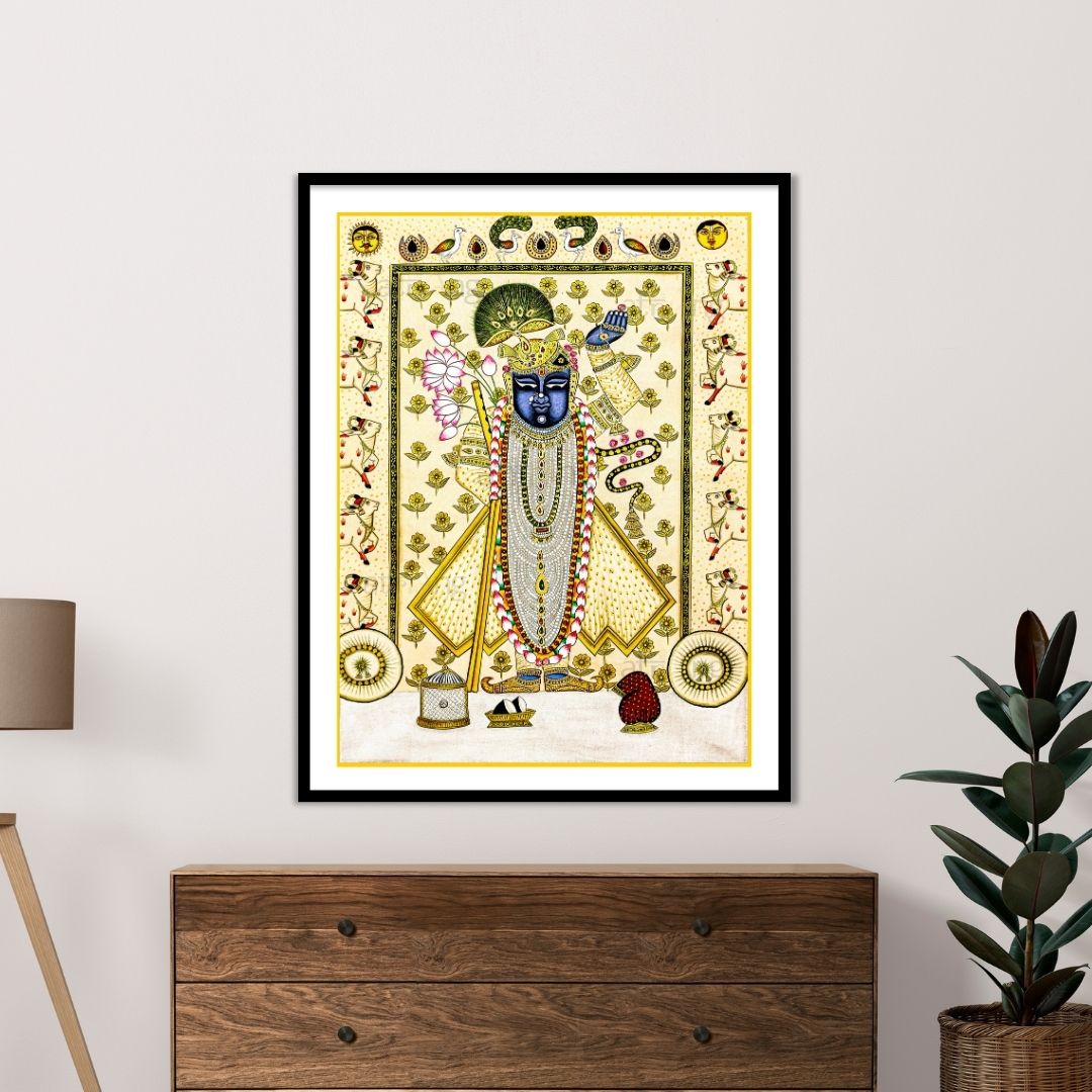 Shreenathji Krishna Frame for Aesthetic Home Decor by The Atrang