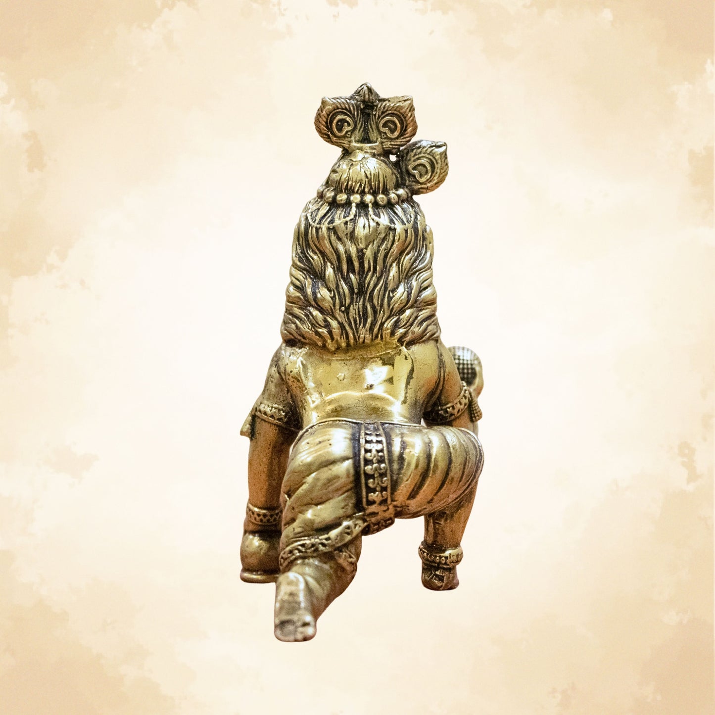 Pure Handcrafted Brass Bal Gopal Idol | Lord Krishna Statue for Prosperity & Positivity -5 inch