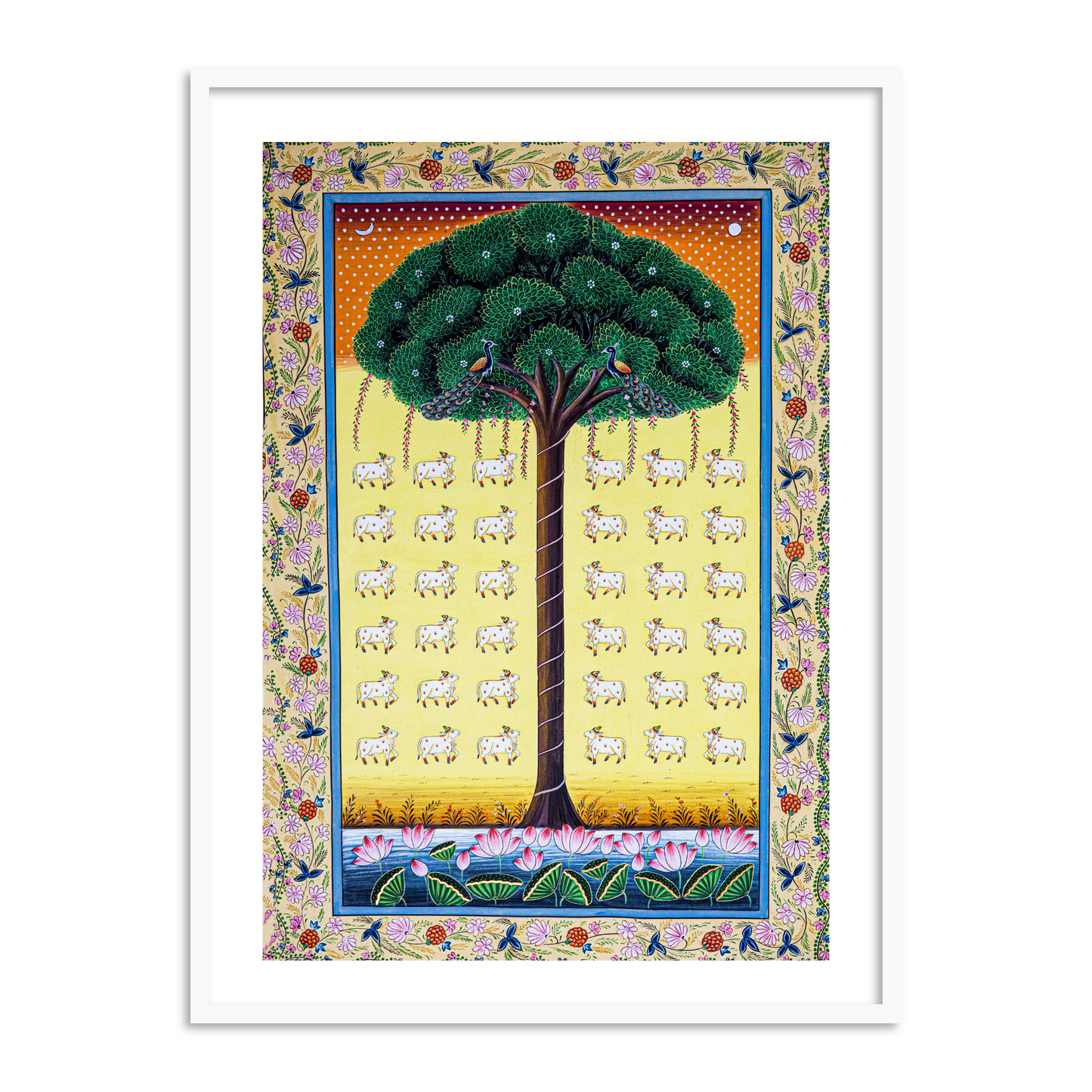 Tree of Life Pichwai Painting | Phad Indian Art for Wall Decor