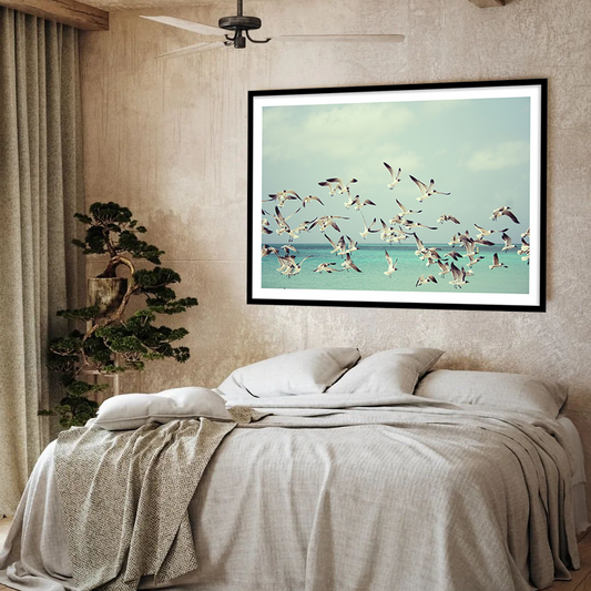 Birds Over Water Vastu Painting for Wall Decor