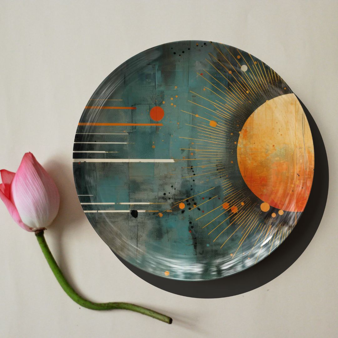 Abstract Texture Tactile Ceramic Plate for Home Wall Decor