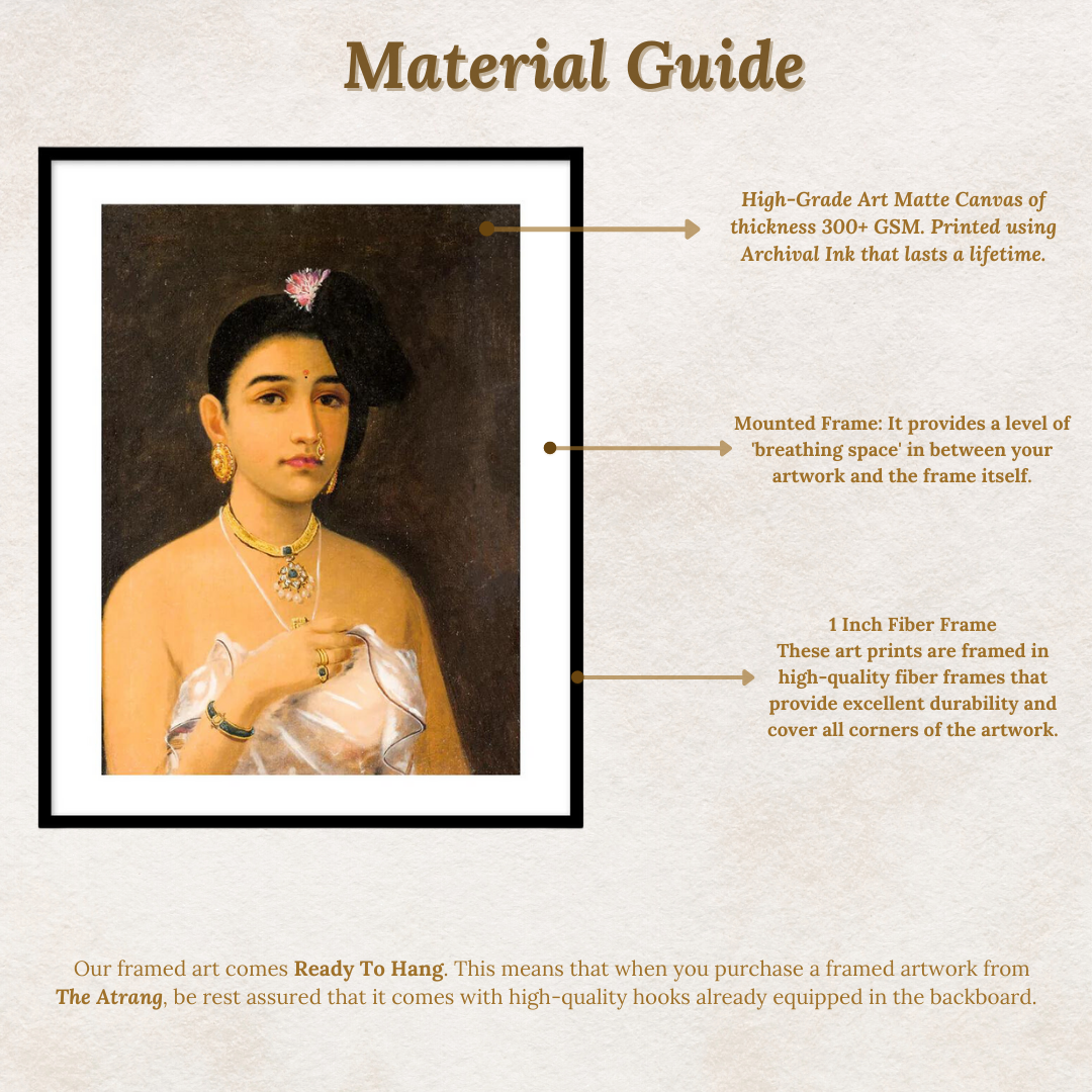 Malabar Beauty by Raja Ravi Varma Wall Art Painting for Home Decor