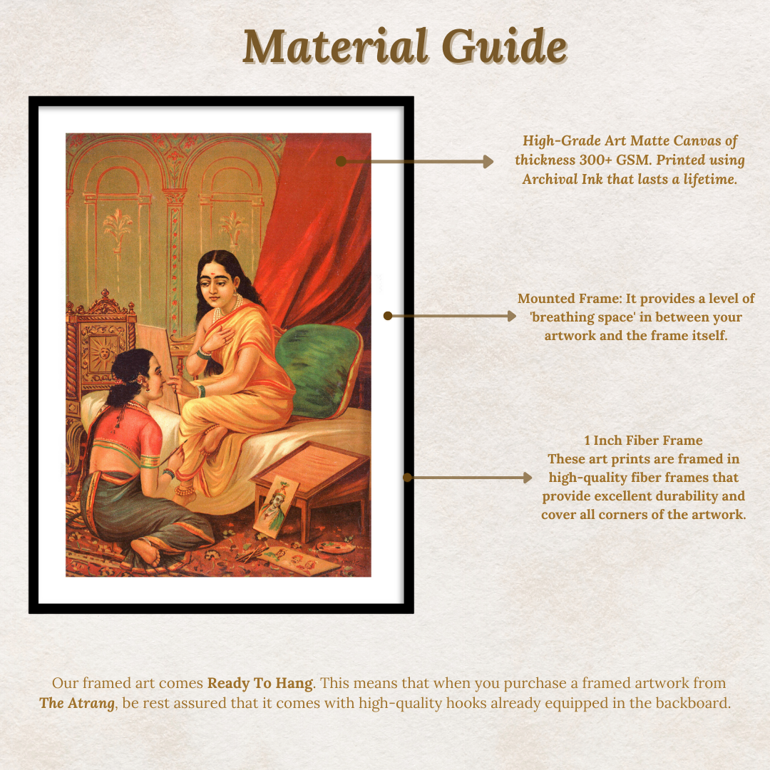 Chitralekha by Raja Ravi Varma Wall Art Painting for Home Decor