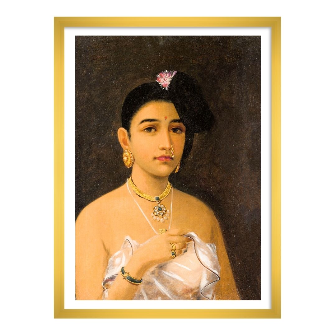 Malabar Beauty by Raja Ravi Varma Wall Art Painting for Home Decor
