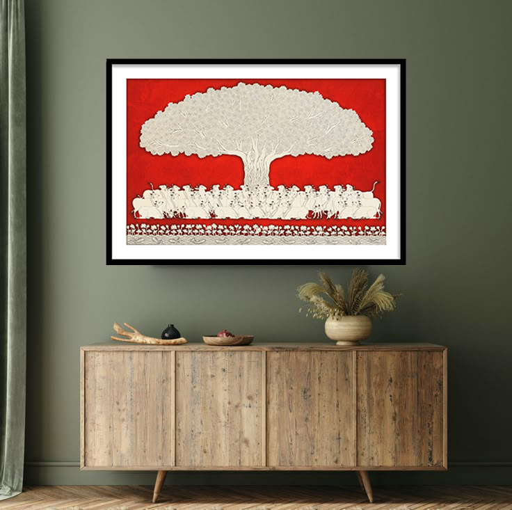 Tree of Life Pichwai Vastu Painting for home wall decor by The Atrang