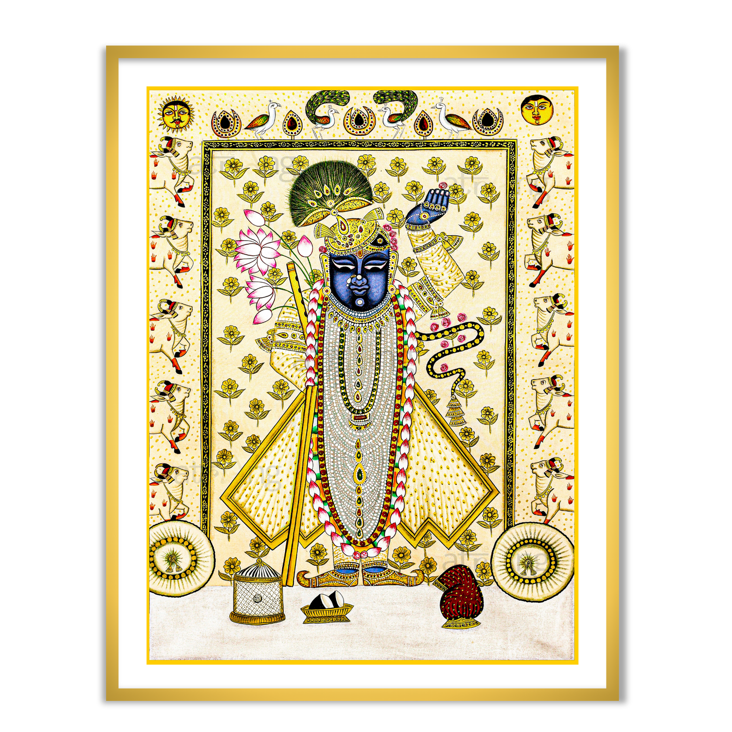 Shreenathji Krishna Frame for Aesthetic Home Decor by The Atrang