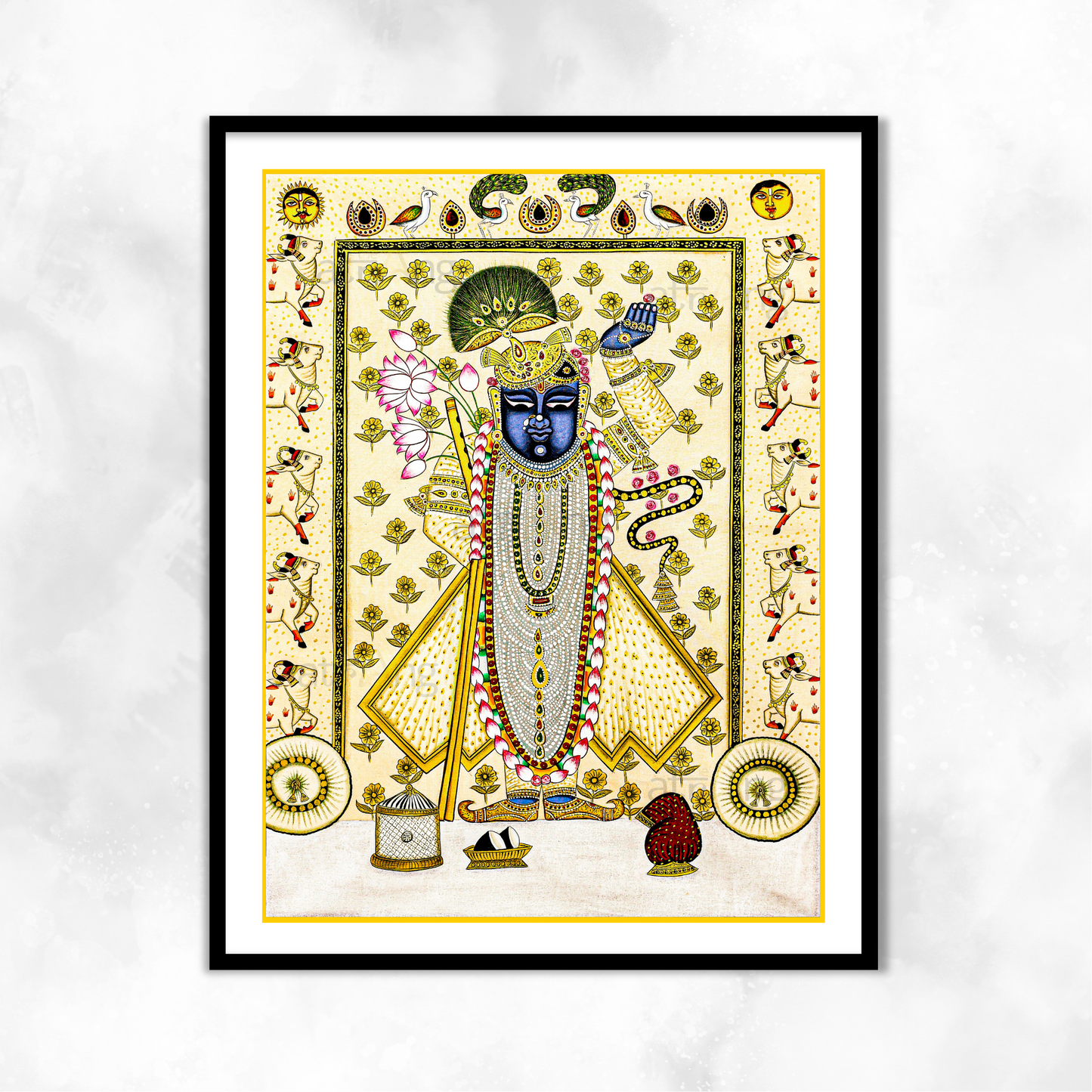 Shreenathji Krishna Frame for Aesthetic Home Decor by The Atrang