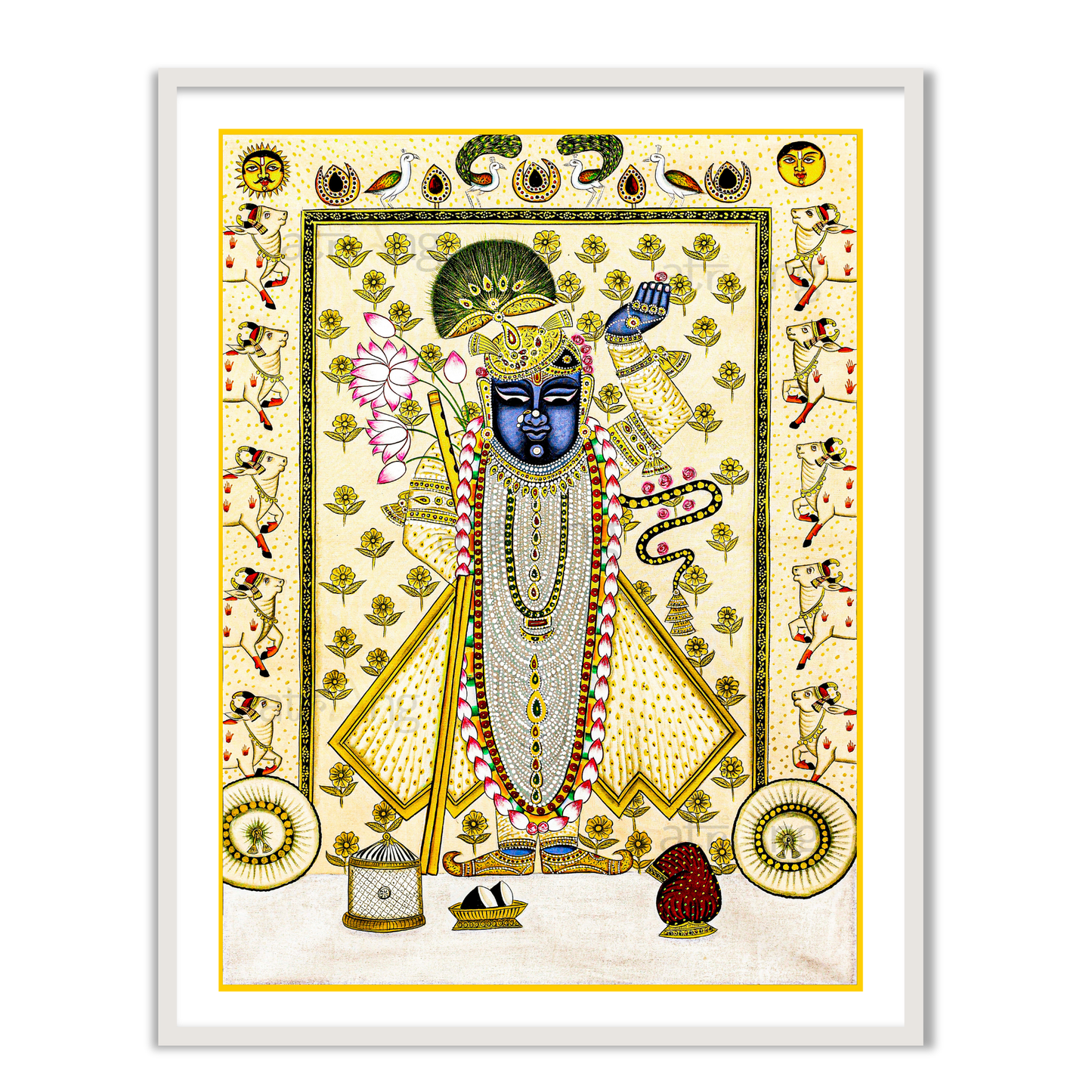 Shreenathji Krishna Frame for Aesthetic Home Decor by The Atrang