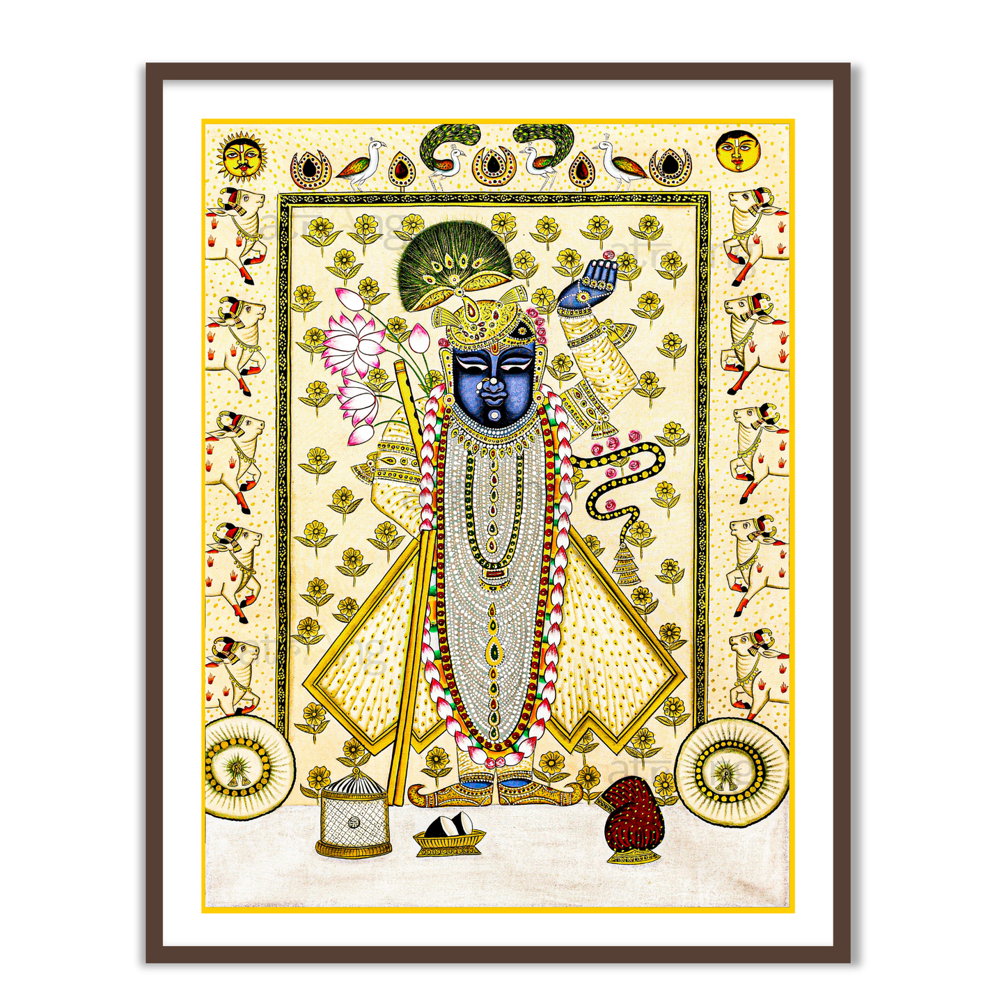 Shreenathji Krishna Frame for Aesthetic Home Decor by The Atrang