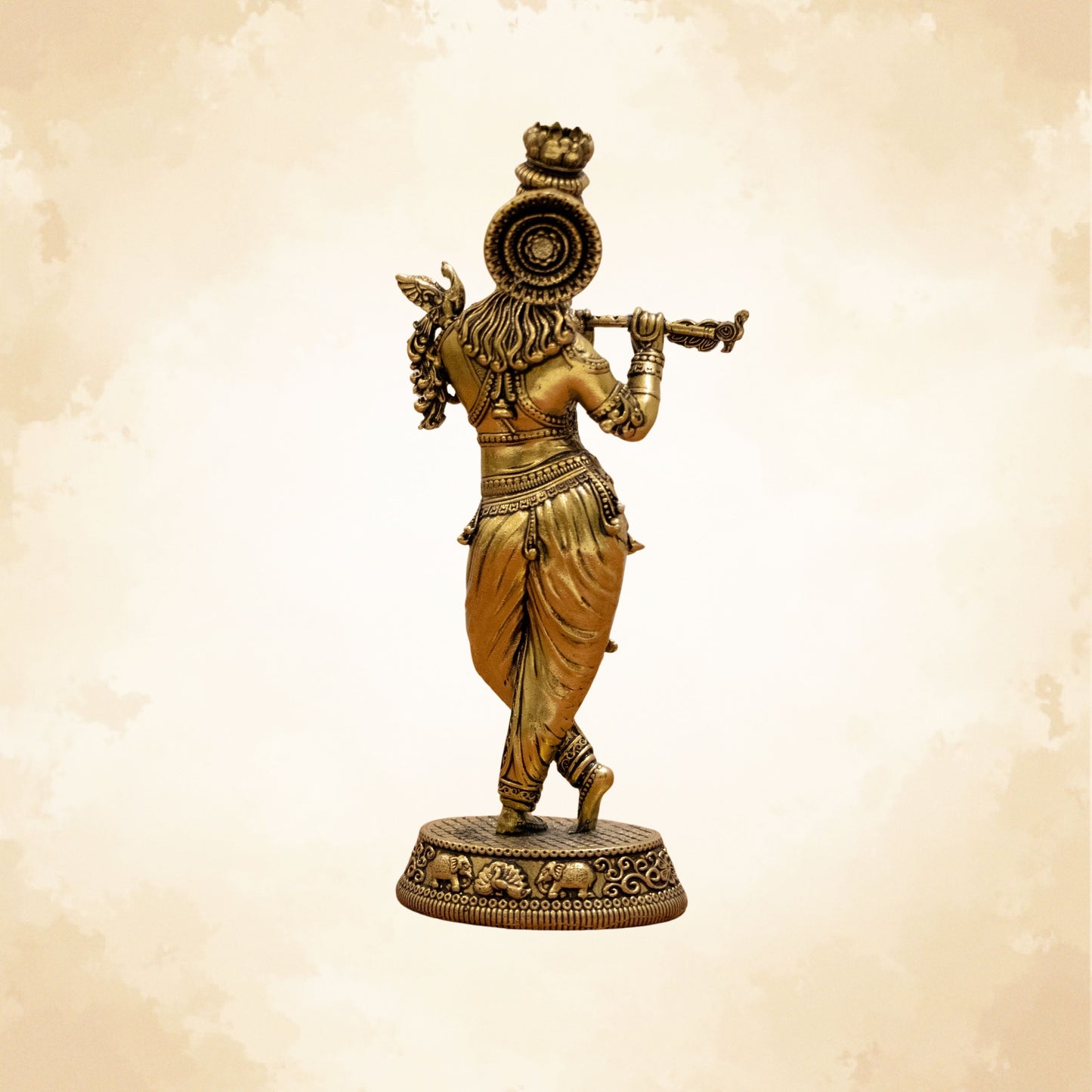 Elegant Lord Krishna Brass Idol – Bring Home Divine Grace & Serenity - 5 Inches