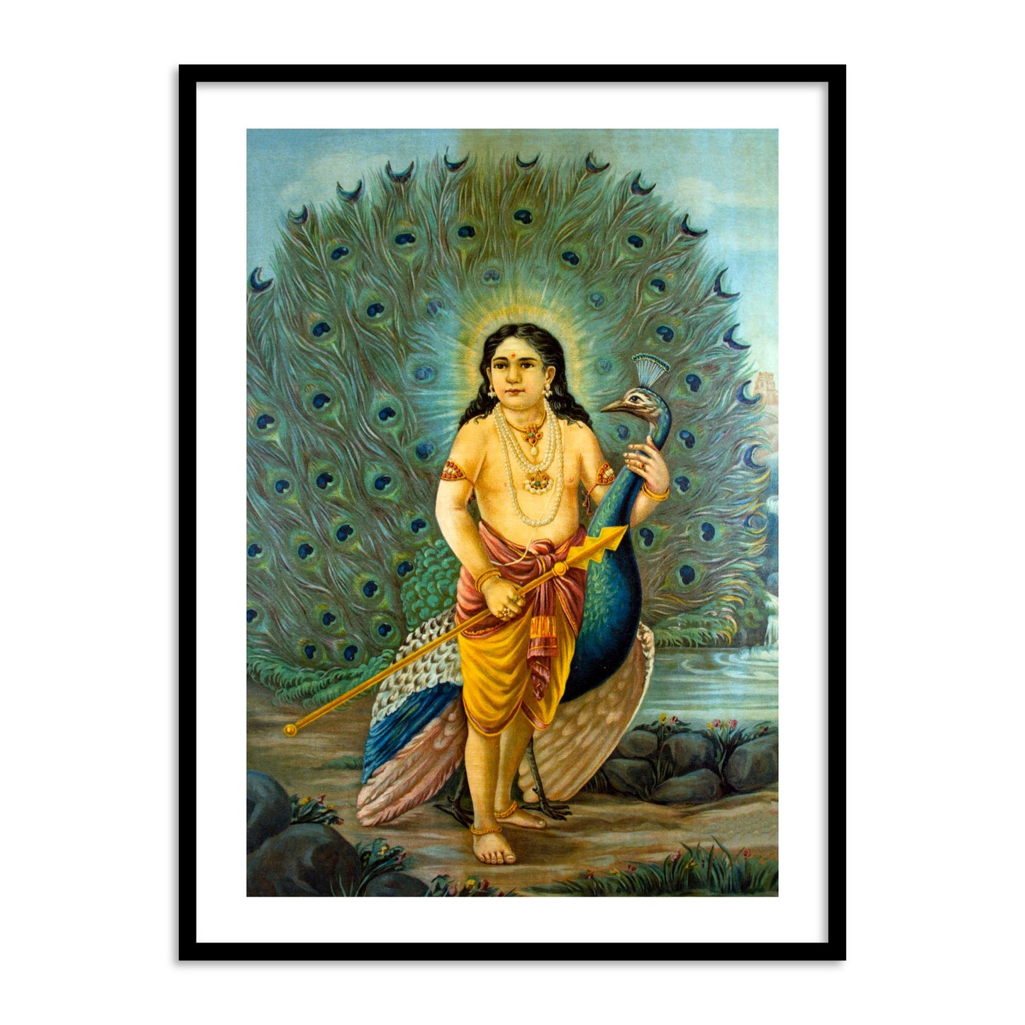 Balaskandha - Kartikeya Child Roop by Raja Ravi Varma Wall Art by Raja Ravi Varma | Vastu Artwork