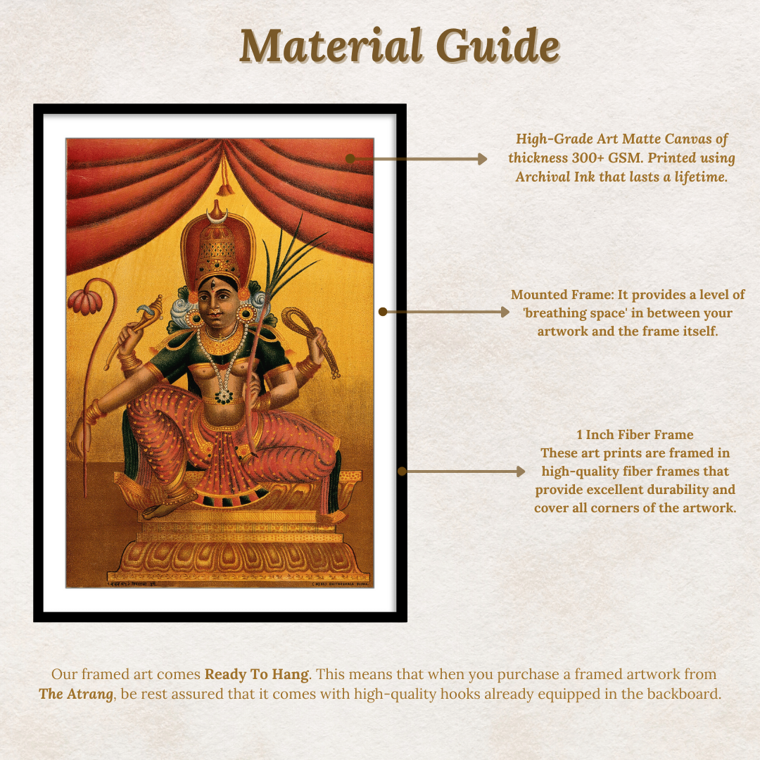 Devi, in benign aspect by Raja Ravi Varma Wall Art for Home Decor