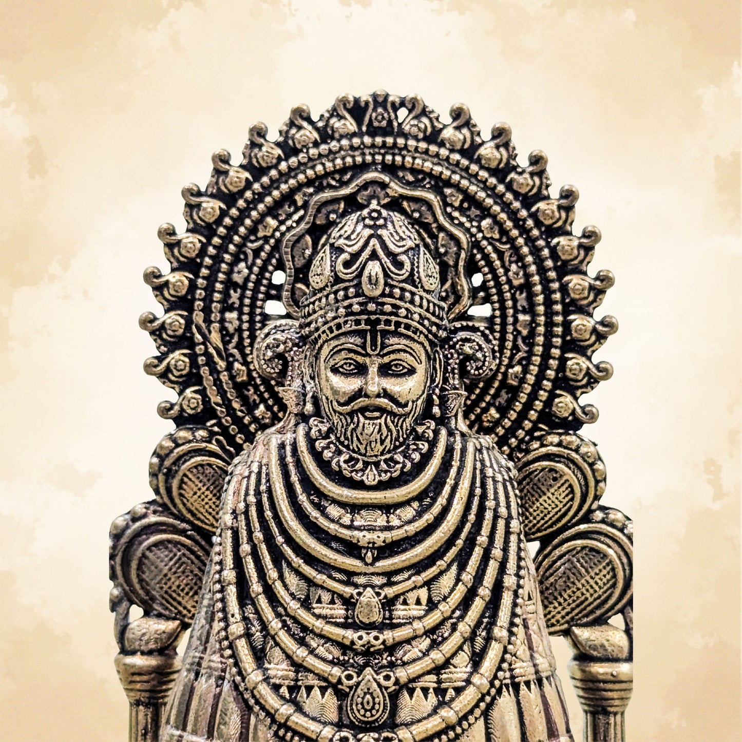 Handcrafted Brass Khatu Shyam Ji Idol Vastu Spiritual for Home Decor