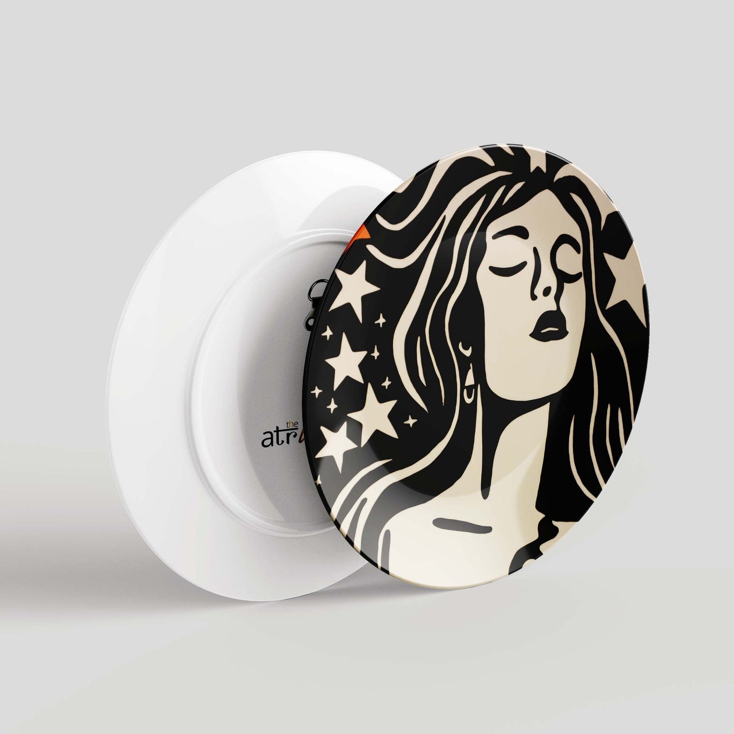 Black Lady Decorative Wall Plate for Home Decor