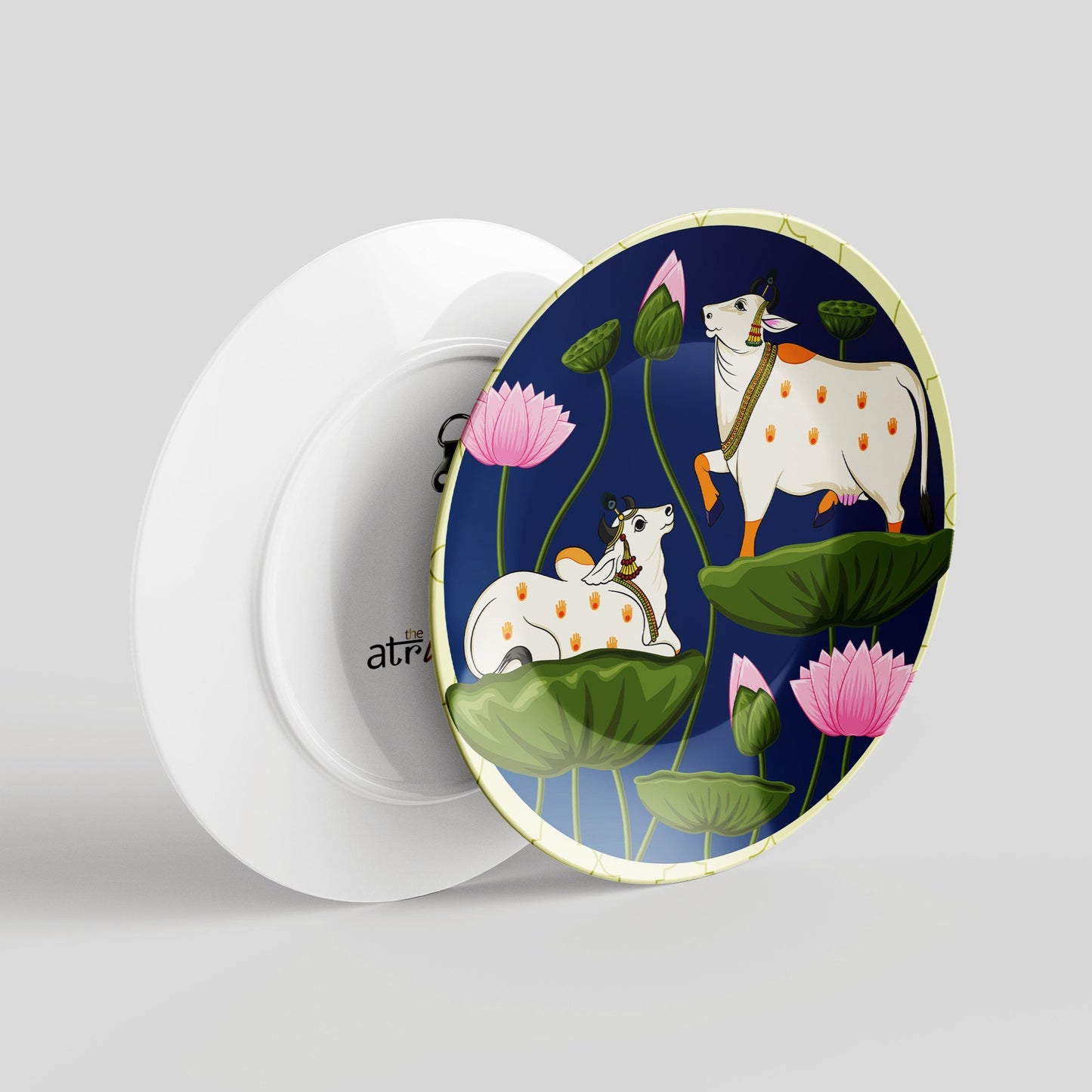 Pichwai Cow Decor Wall PLate for Home Decor