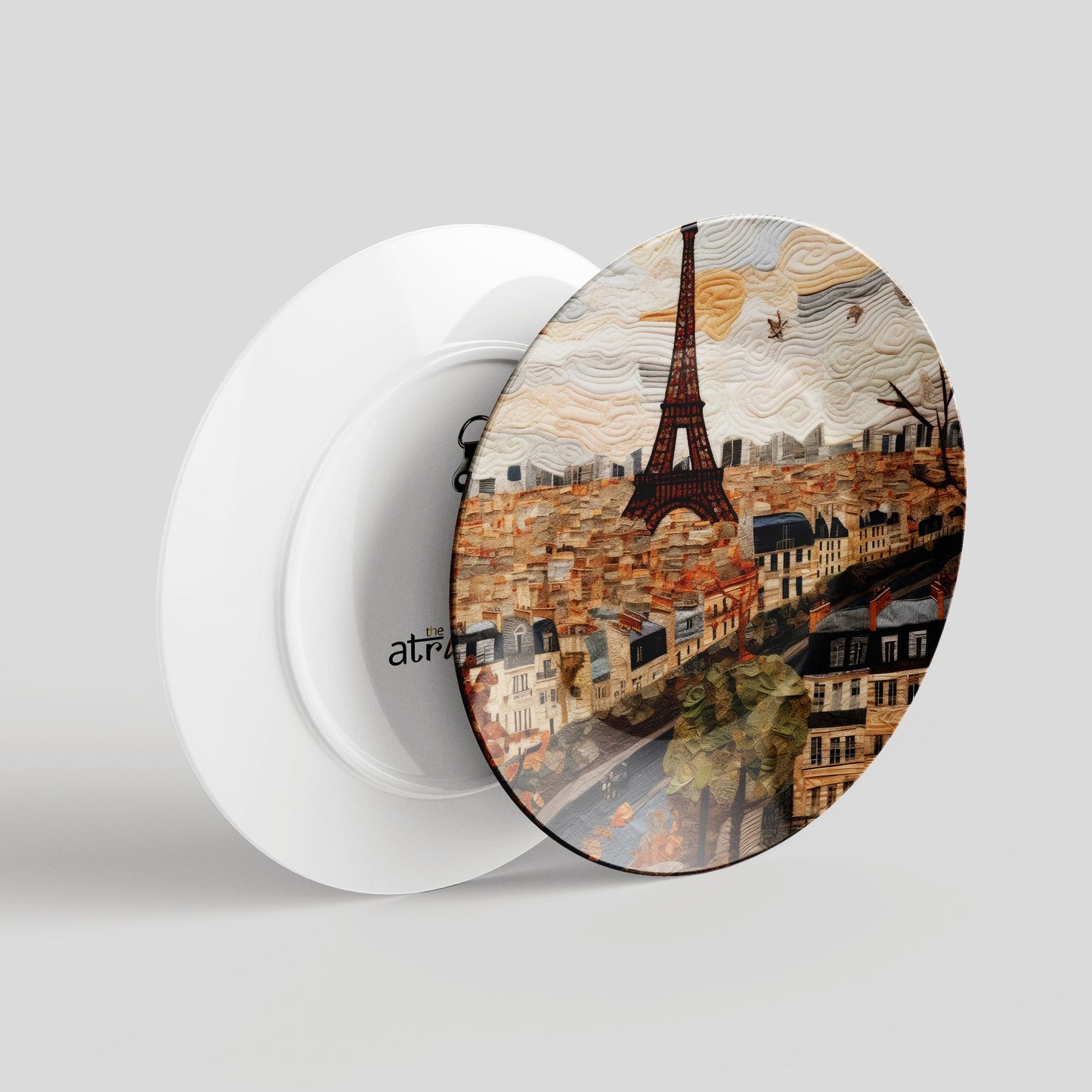 Eiffel Tower Paris Ceramic Travel Wall Plate Art for Decor