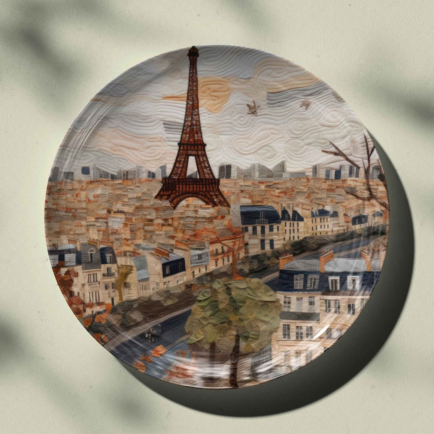 Eiffel Tower Paris Ceramic Travel
Wall Plate for Home Decor