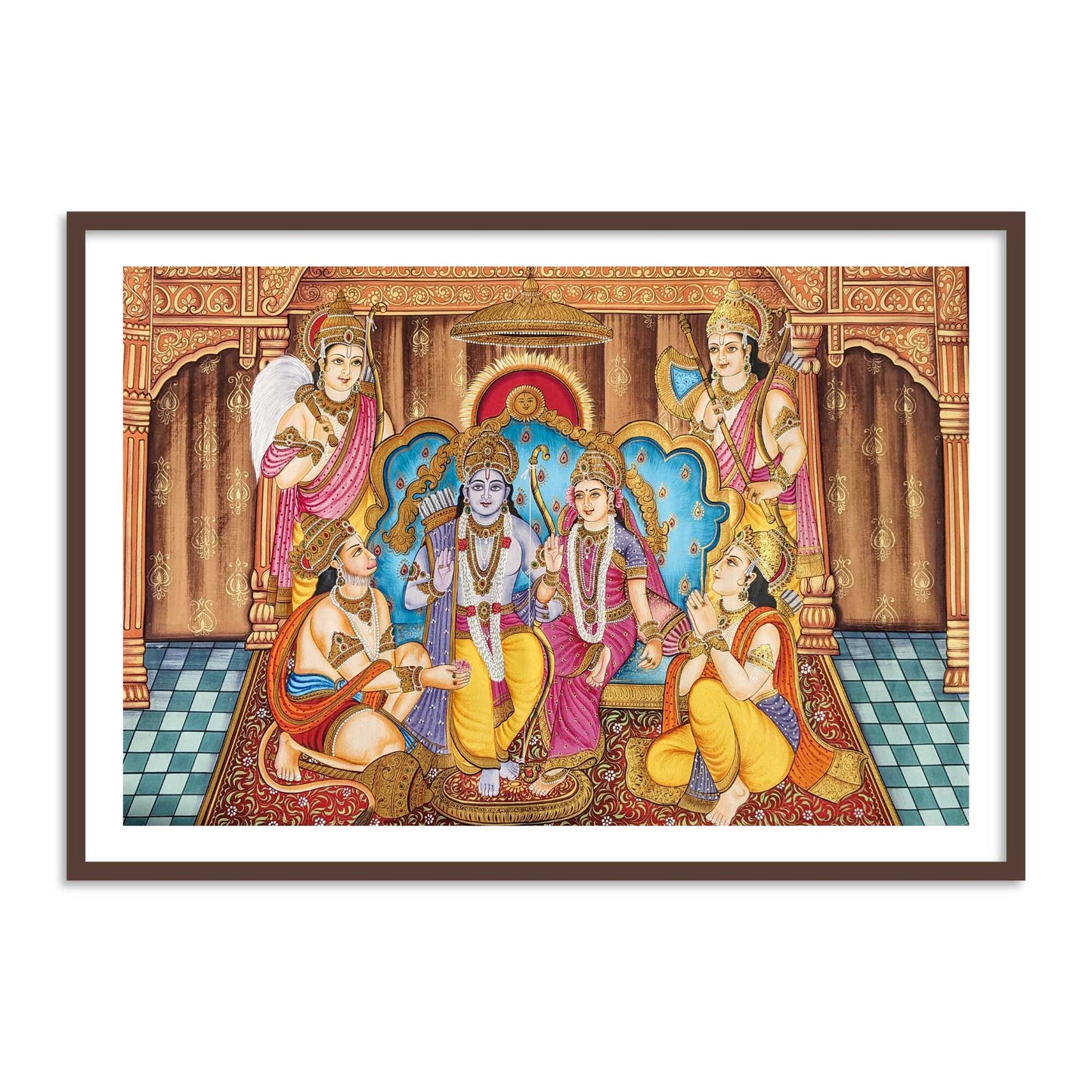 Shri Ram Parivar Painting for Home Wall Decor India