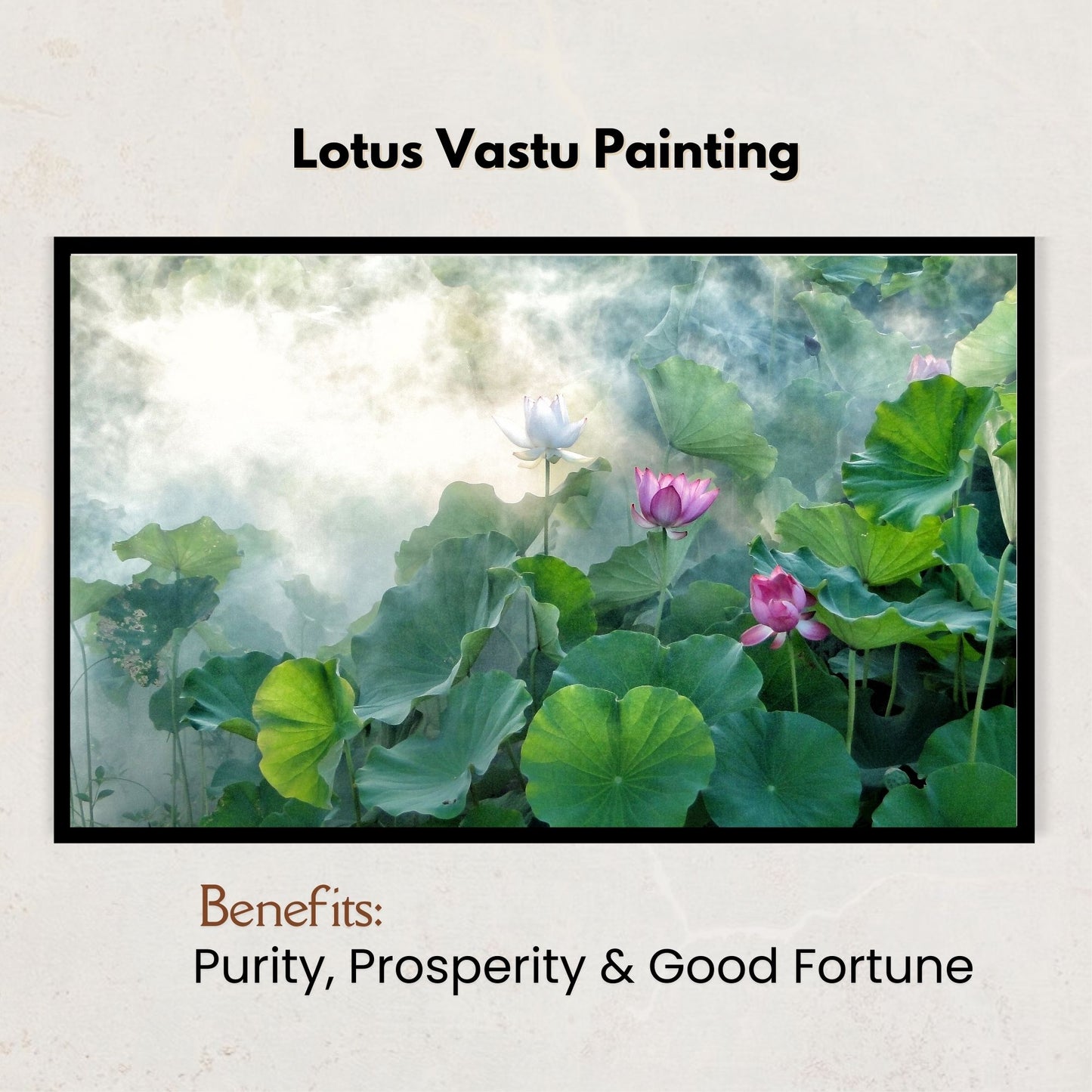 Beautiful Lotus Flower Vastu Painting for Wall Decor