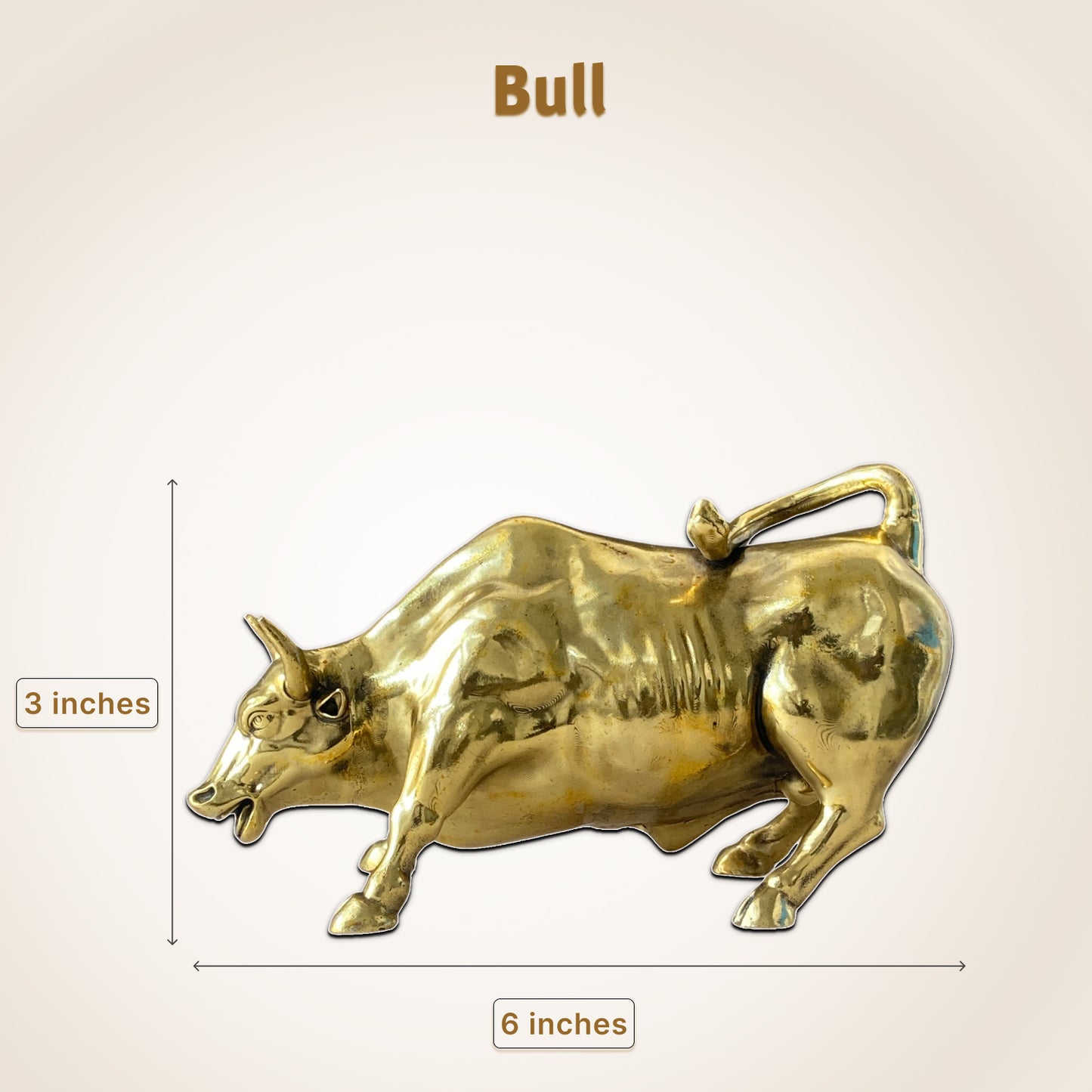 Elegant Brass Bull Idol – A Symbol of Confidence & Success