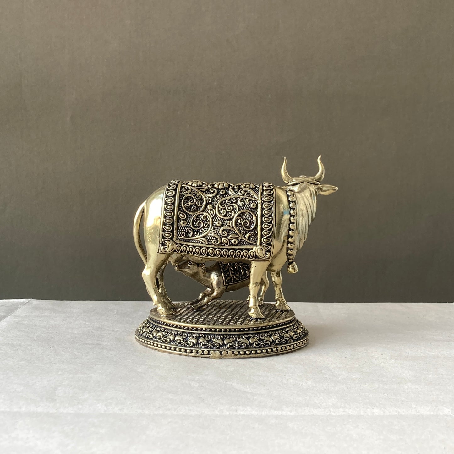 Cow with Calf - Kamdhenu - With Stand
