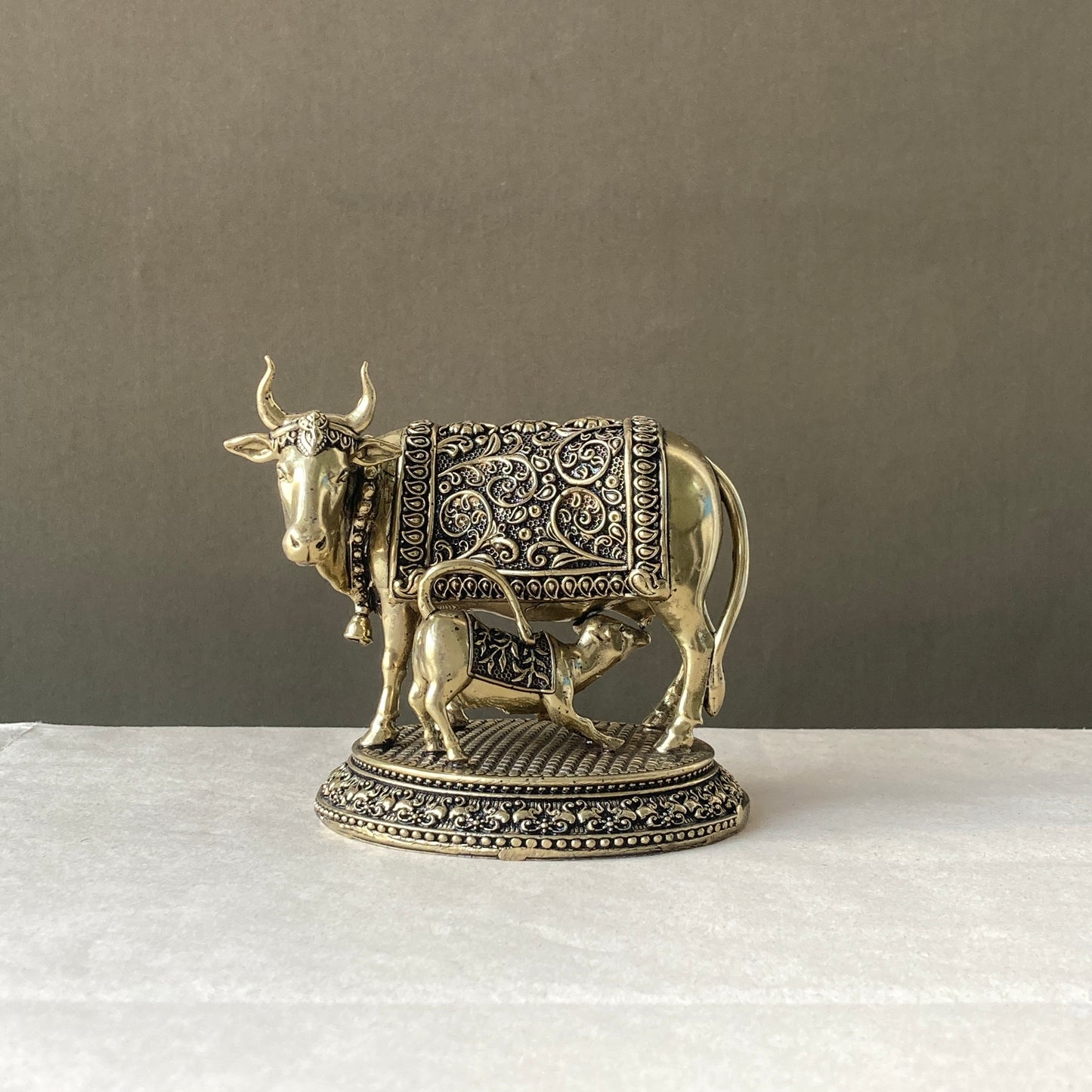 Cow with Calf - Kamdhenu - With Stand