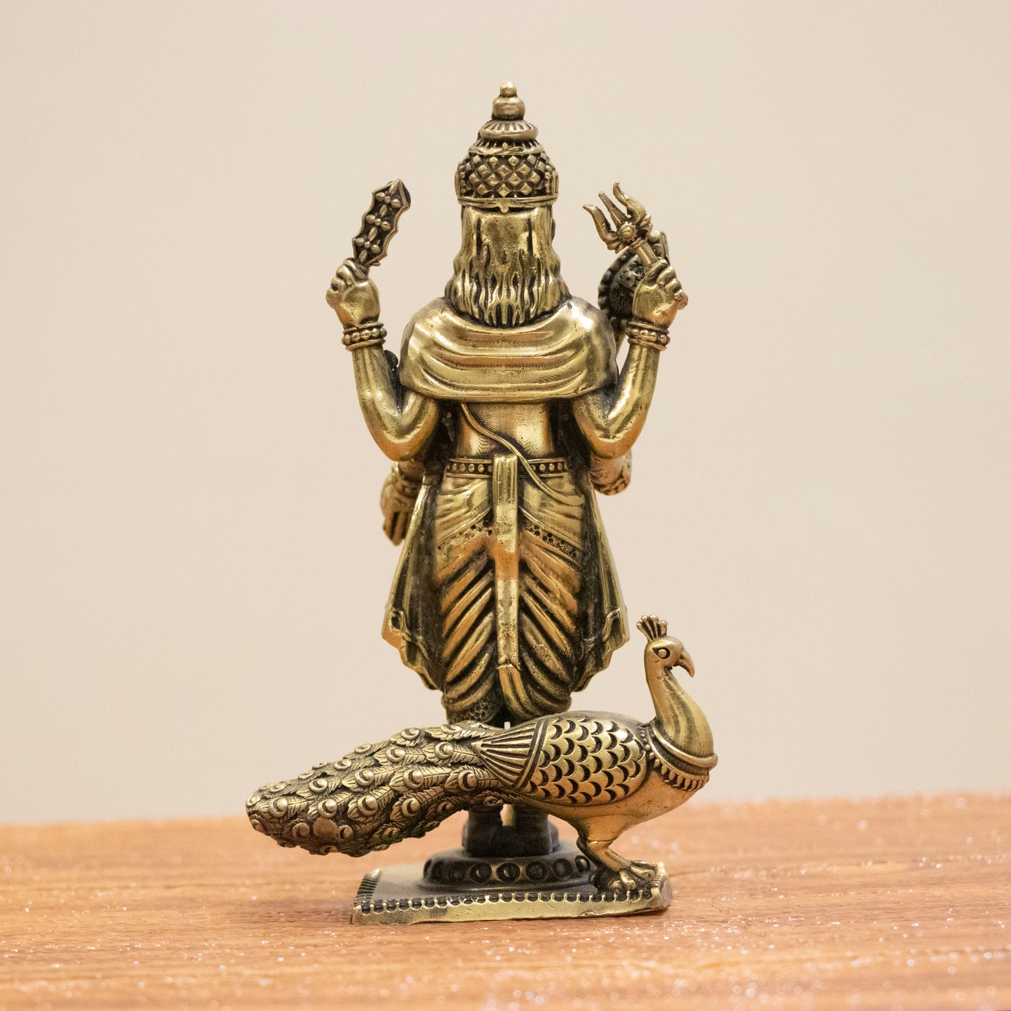 Lord Kartikeya Brass Idol – Symbol of Wisdom, Victory & Divine Strength