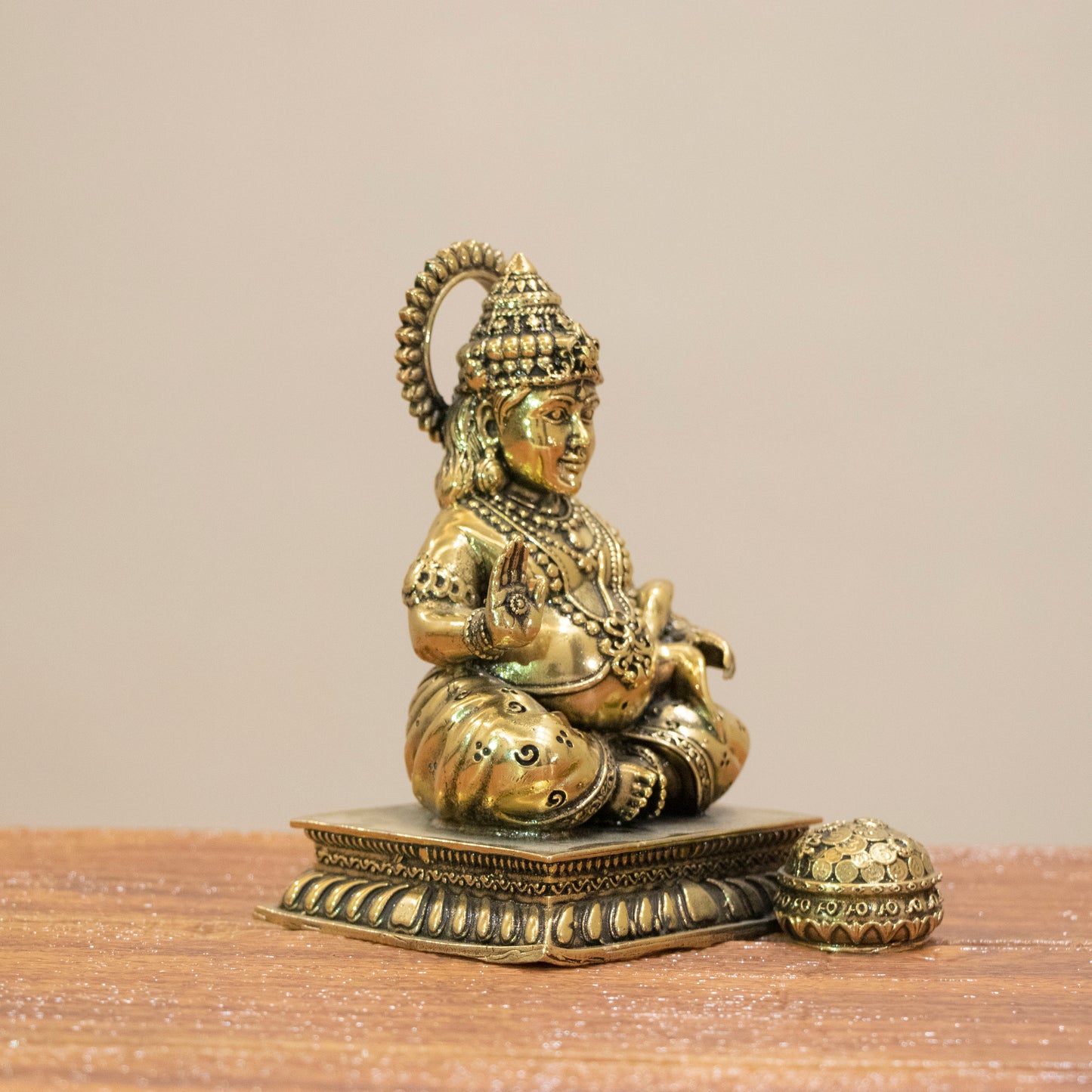 Lord Kuber Brass Idol - The God of Wealth & Abundance || Super fine Brass - 4 Inch
