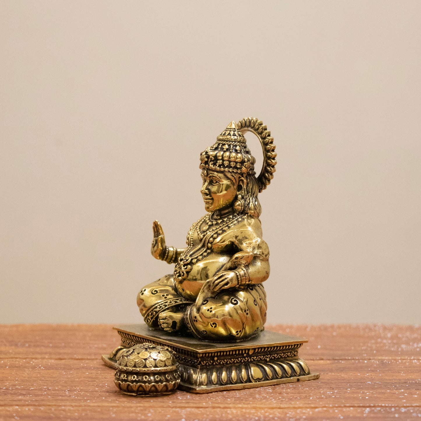Lord Kuber Brass Idol - The God of Wealth & Abundance || Super fine Brass - 4 Inch