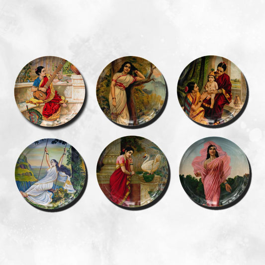 Legacy of Women by RRV Wall Plates for Home Decor (Set of 6)