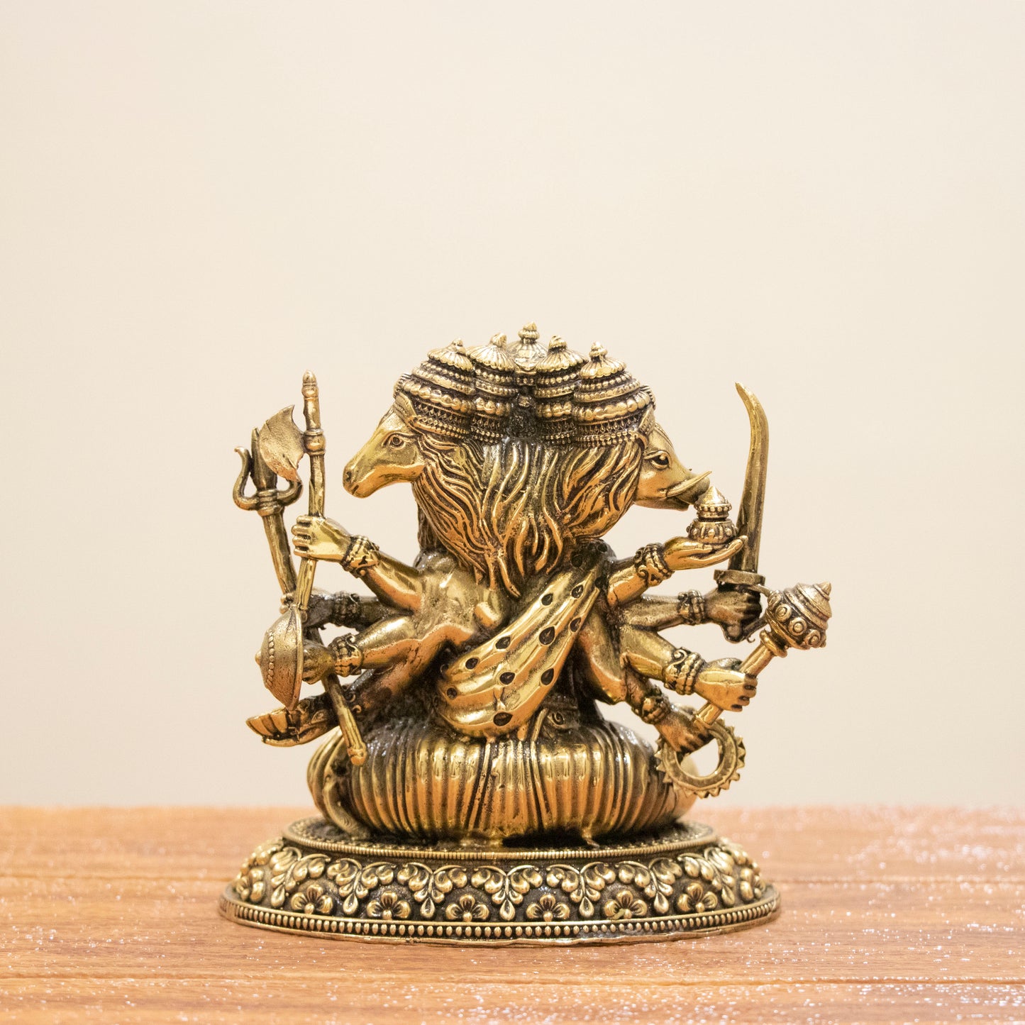 Pure Brass Panchmukhi Hanuman Murti | Lord Hanuman Idol for Protection, Courage & Positivity - 3 Inch