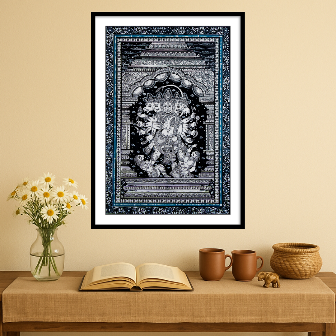 Panchmukhi Hanumanji Vastu Painting Wall Art for Home Decor