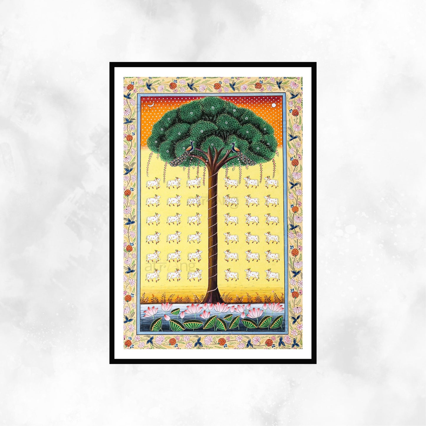 Buy Online Pichwai Tree of Life Pichwai Painting | Phad Indian Art for Wall Decor