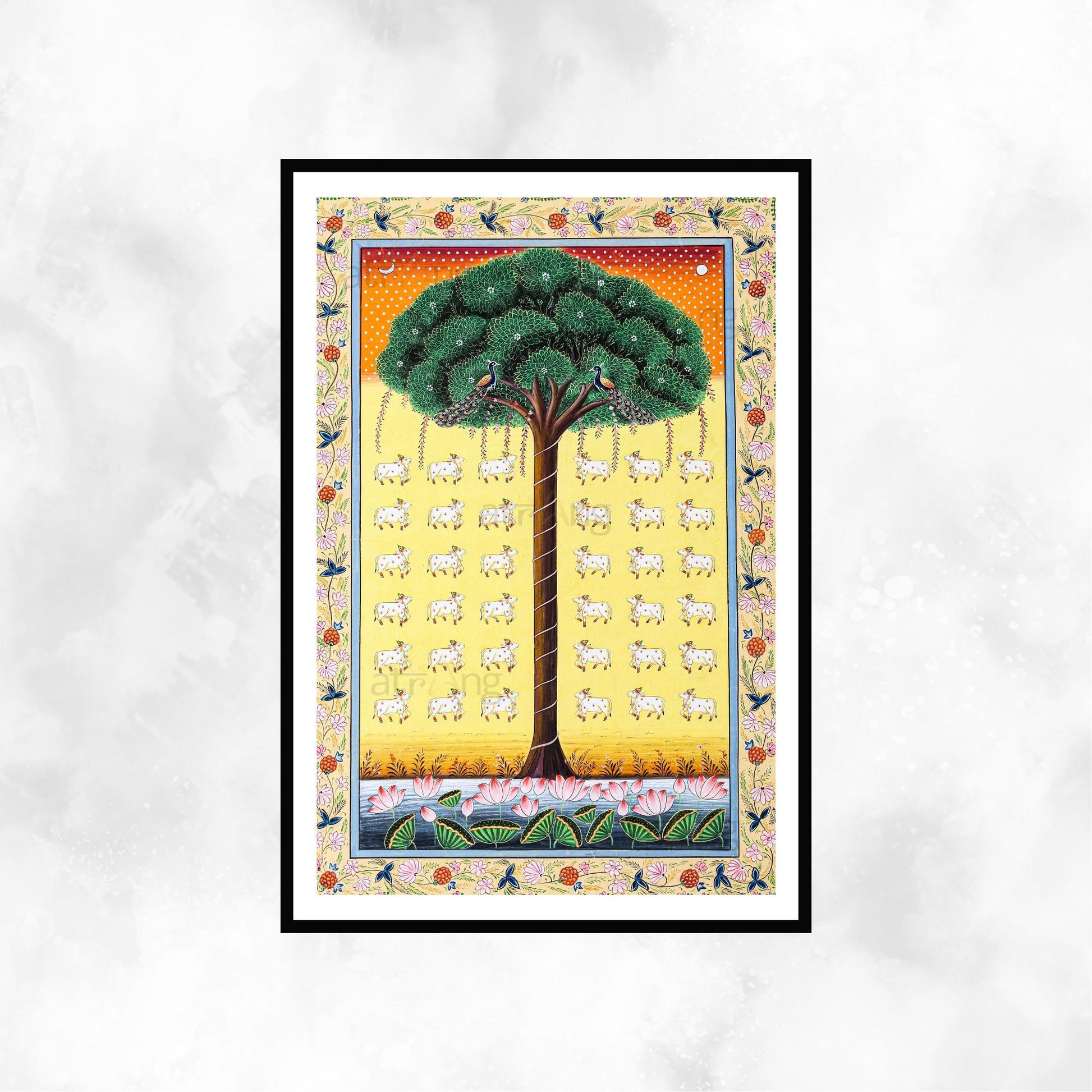 Buy Online Pichwai Tree of Life Pichwai Painting | Phad Indian Art for Wall Decor