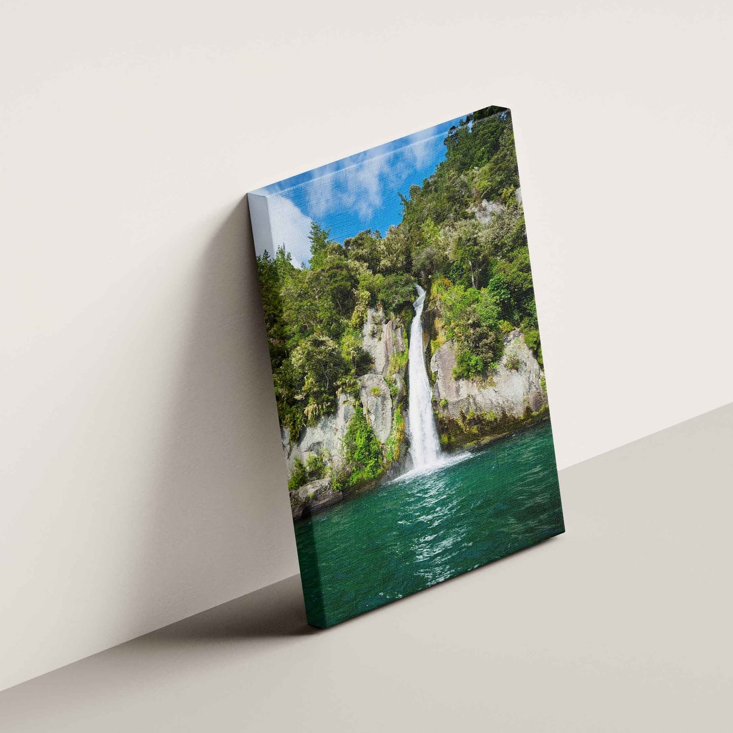 Beautiful Waterfall Scenery with Sky Vastu Painting for Wall Decor