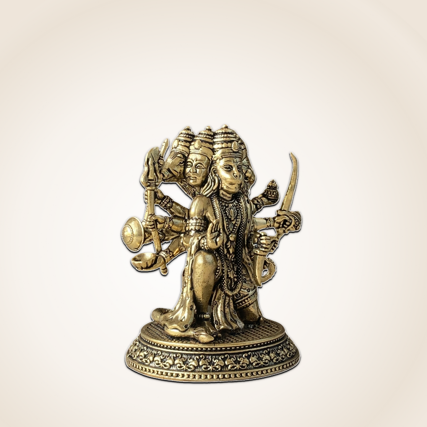Panchmukhi Hanuman Brass Idol - For Protection & Power