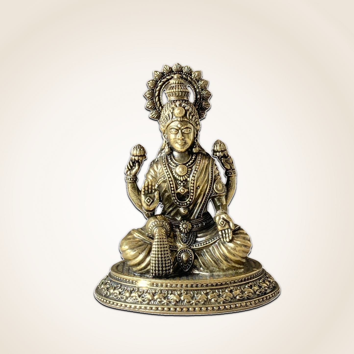 Goddess Laxmi Brass Idol - For Positive Energy & Daily Worship