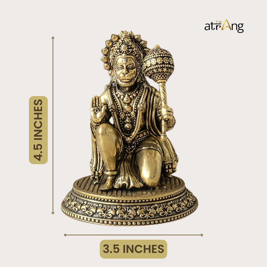 Divine Hanumanji Brass Idol – For Strength & Protection