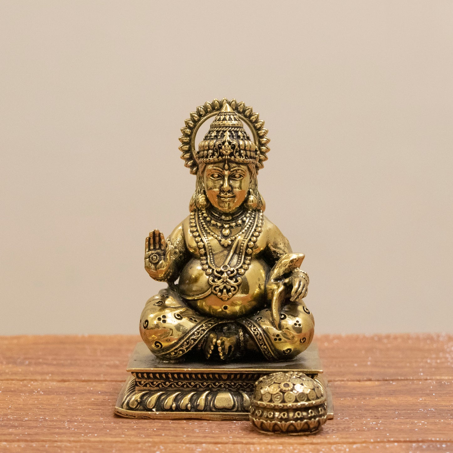 Lord Kuber Brass Idol - The God of Wealth & Abundance || Super fine Brass - 4 Inch
