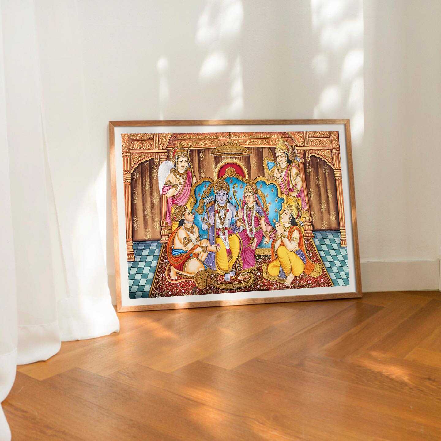 Shri Ram Parivar Painting for Home Wall Decor India