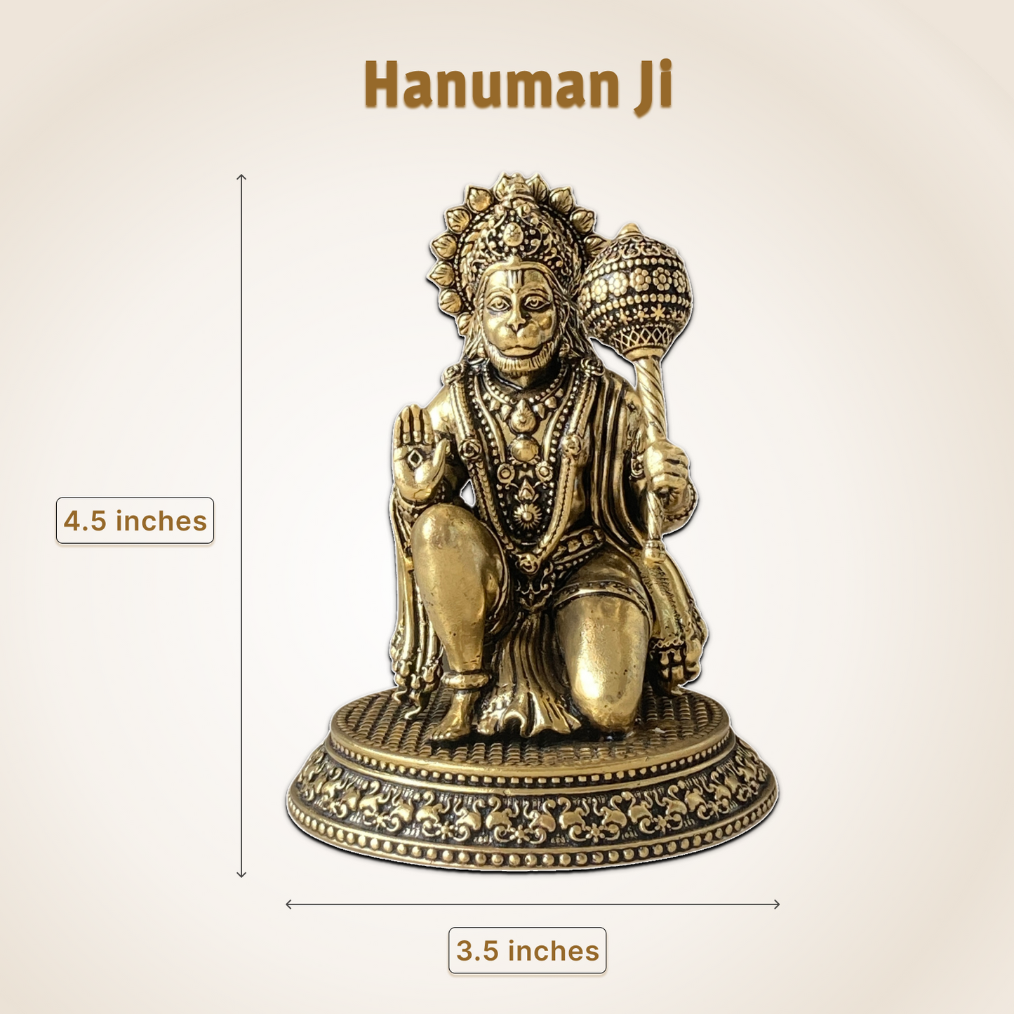 Divine Hanumanji Brass Idol – For Strength & Protection
