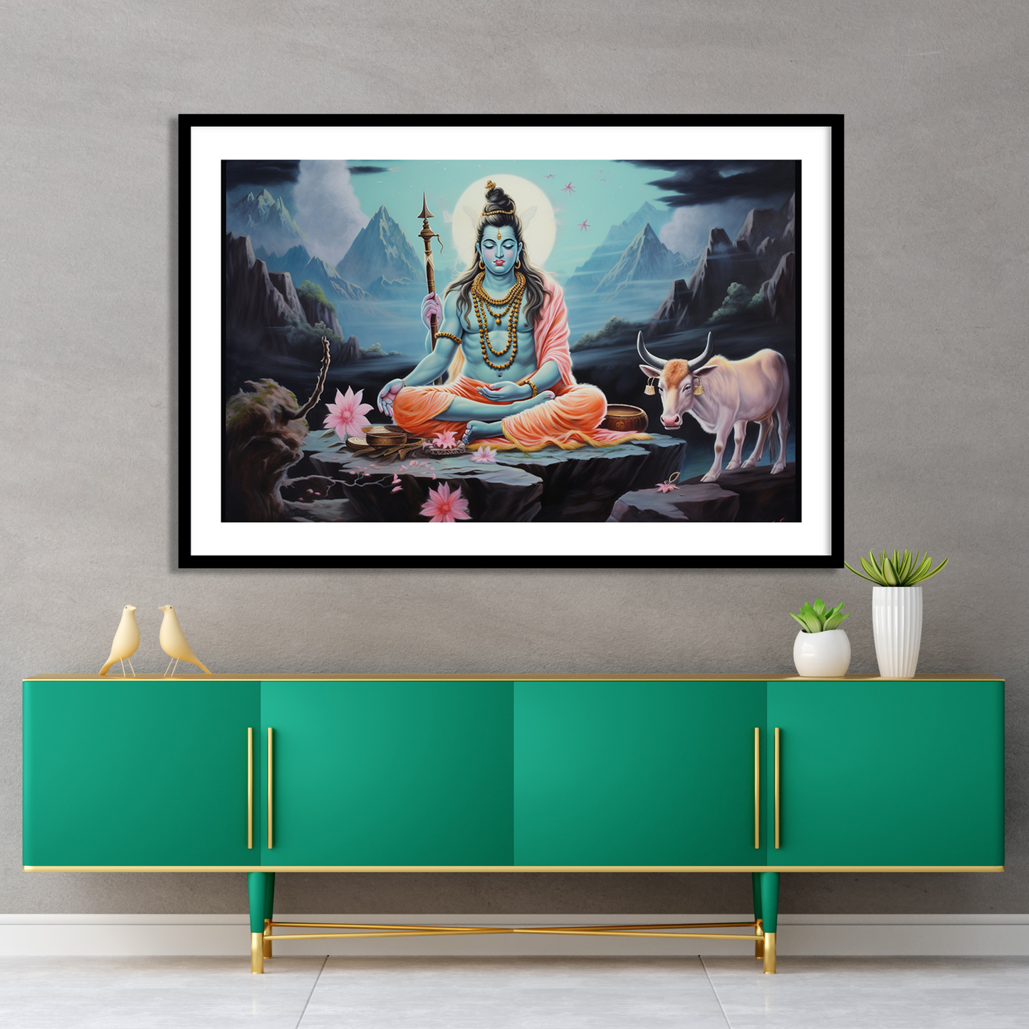 Shiv Shankar Vastu Painting for Home Wall Decor