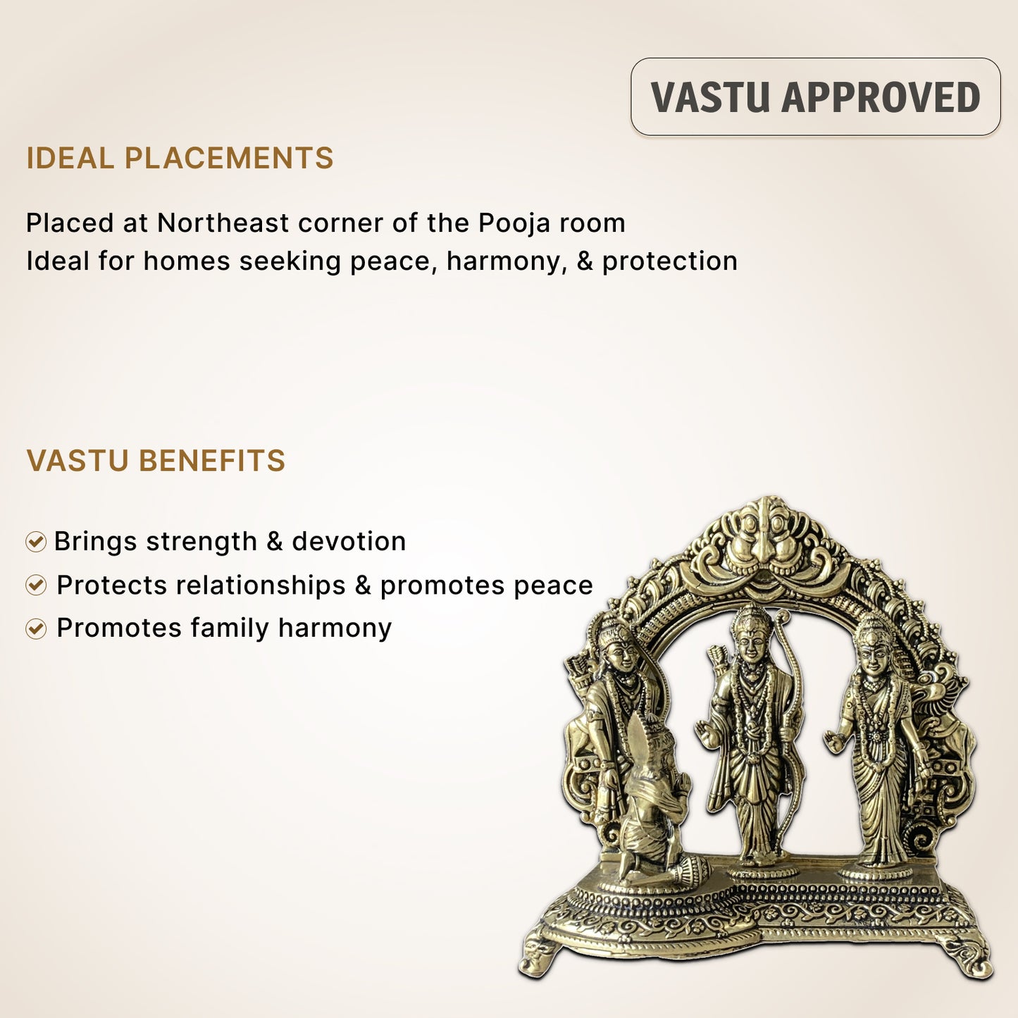 Ram Darbar Brass Idol – Peace, Harmony & Protection