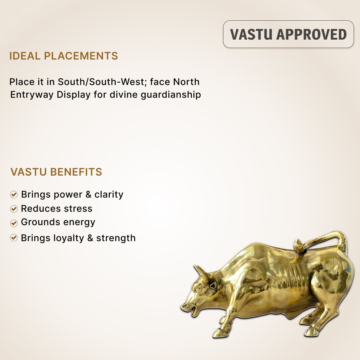 Elegant Brass Bull Idol – A Symbol of Confidence & Success
