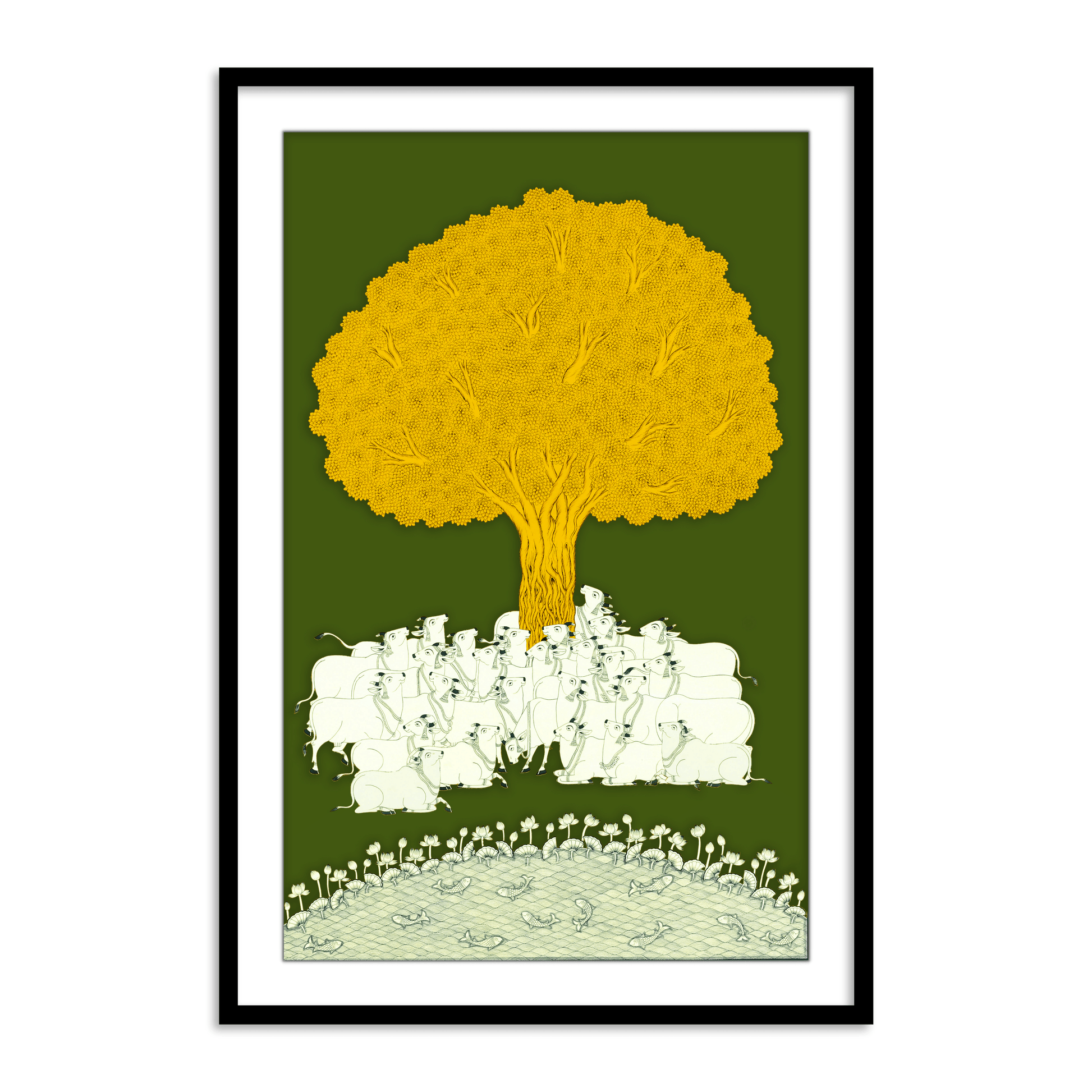 Tree of life indian painting | Traditional Pichwai Painting for Home Decor - The Atrang