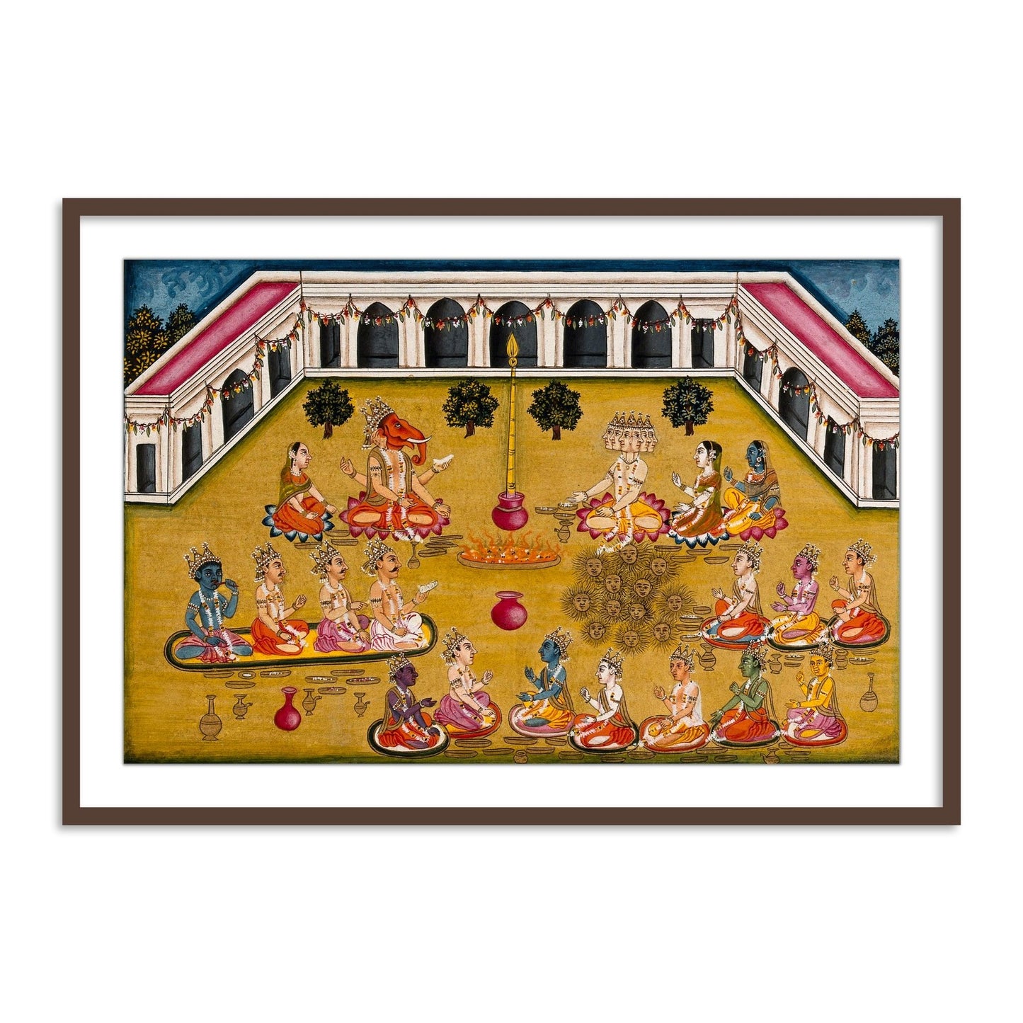 Lord Ganesh and Skanda Framed Wall Art - The Atrang
